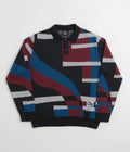 by Parra Vertical Forest Knitted Polo Shirt - Blue