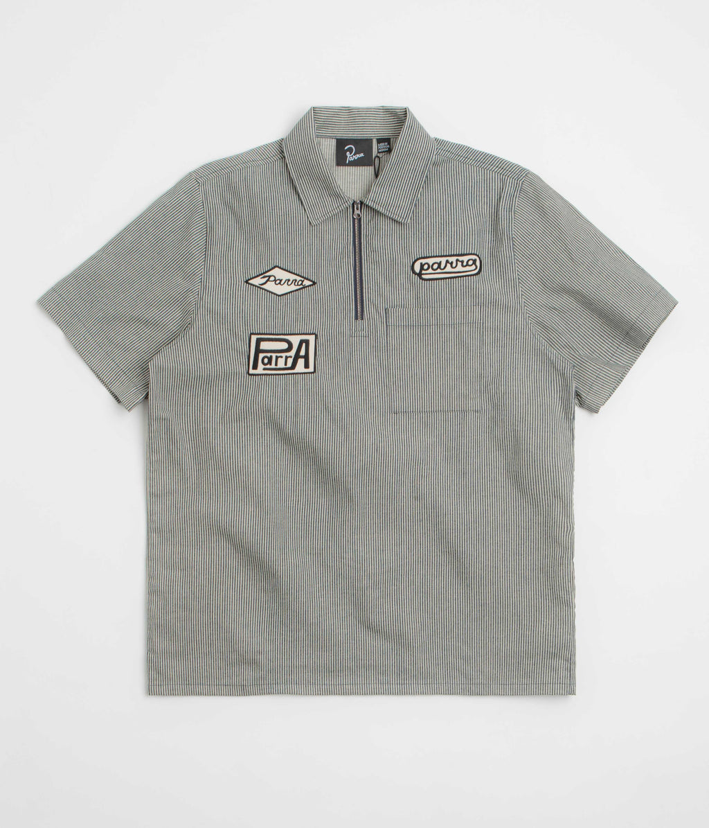 by Parra Work Later Short Sleeve Shirt - Blue