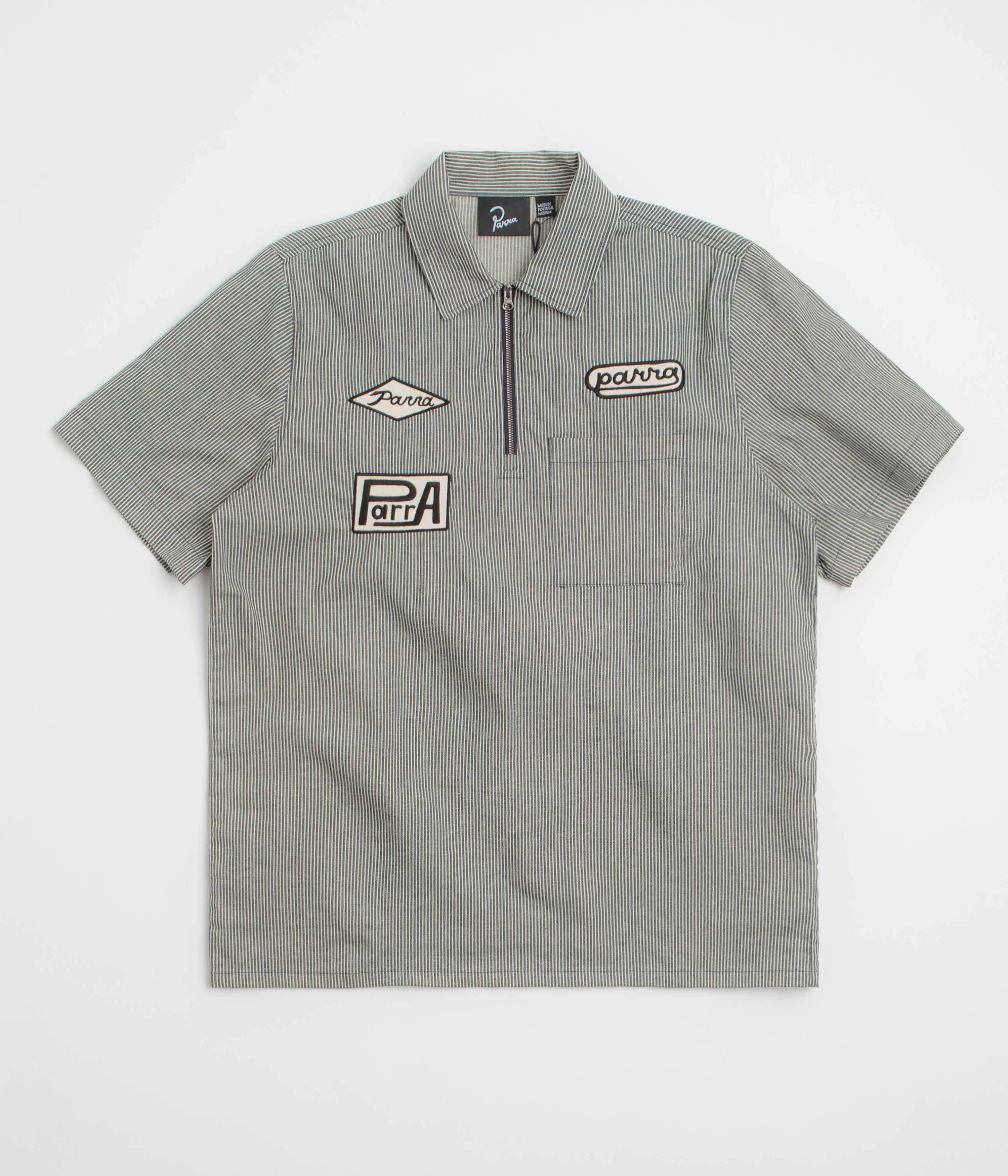 by Parra Work Later Short Sleeve Shirt - Blue