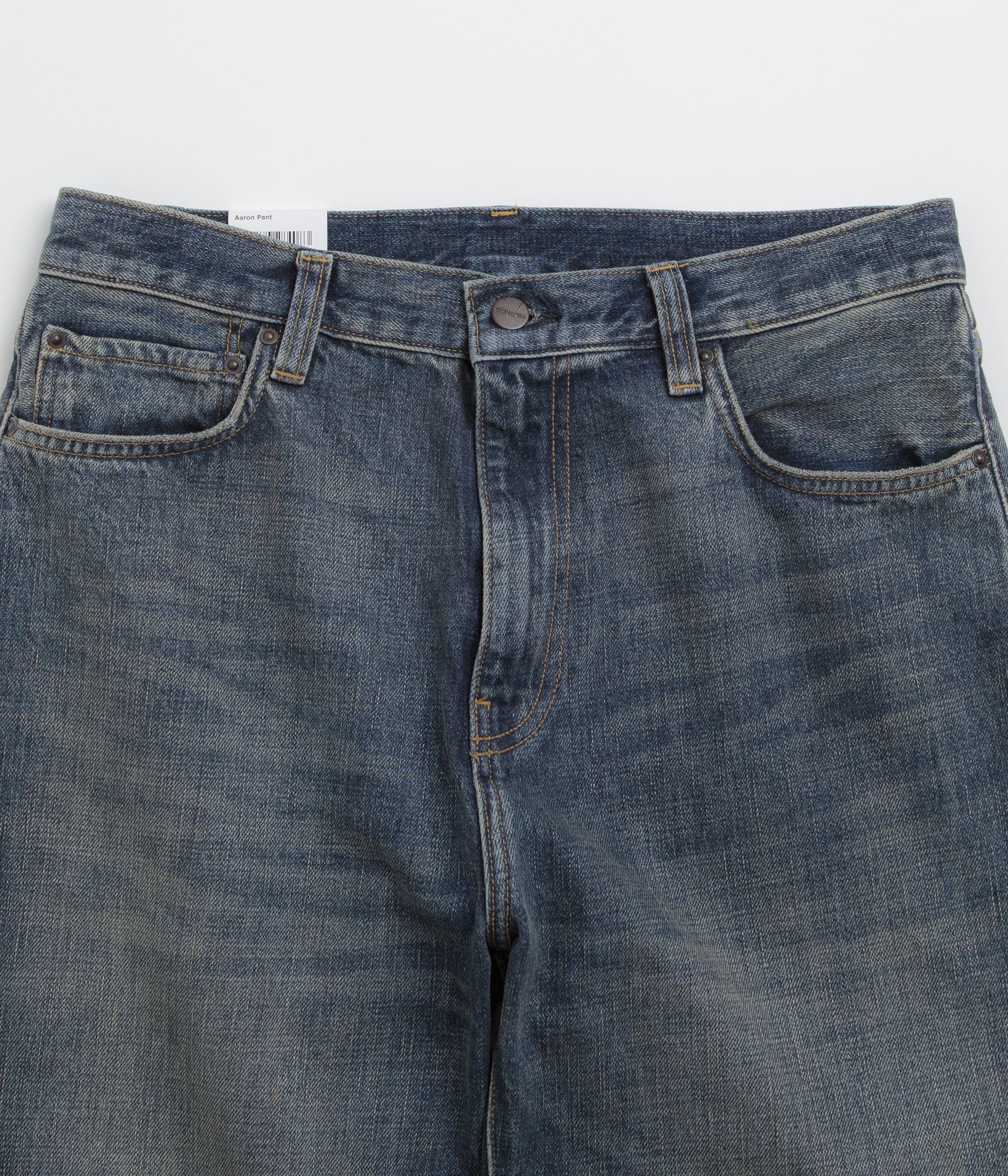 Carhartt Aaron Pants - Blue Worn Used Wash