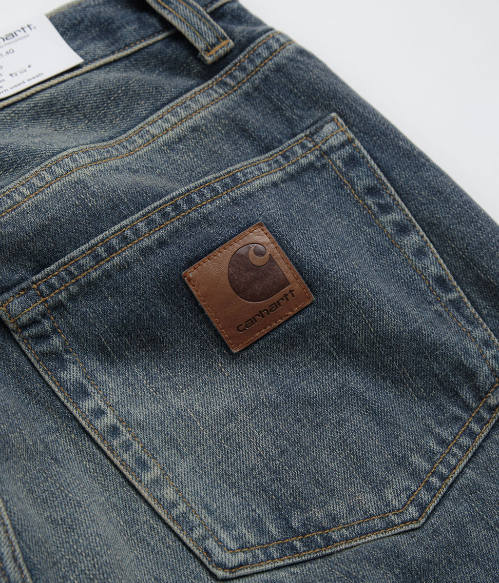 Carhartt Aaron Pants - Blue Worn Used Wash