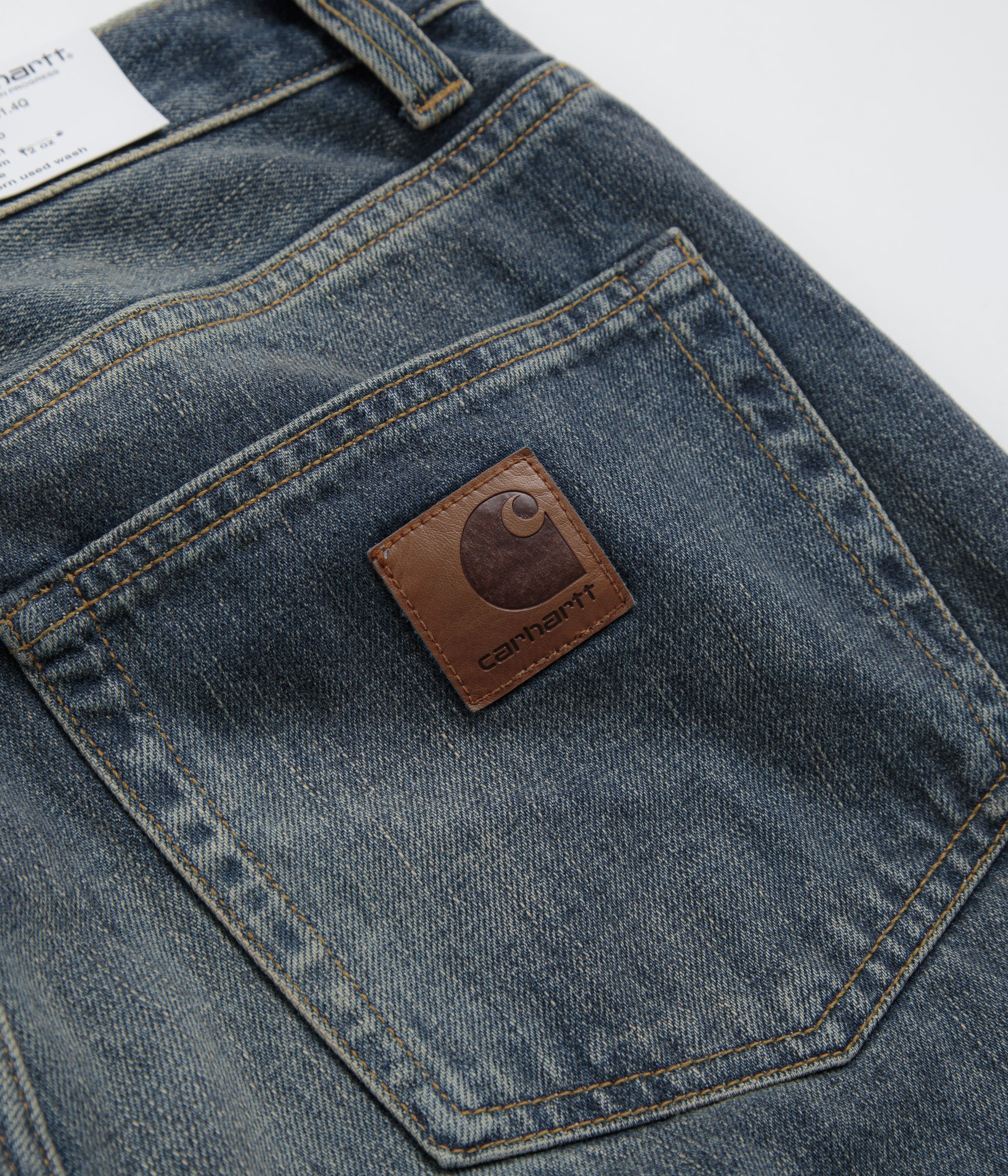 Carhartt Aaron Pants - Blue Worn Used Wash