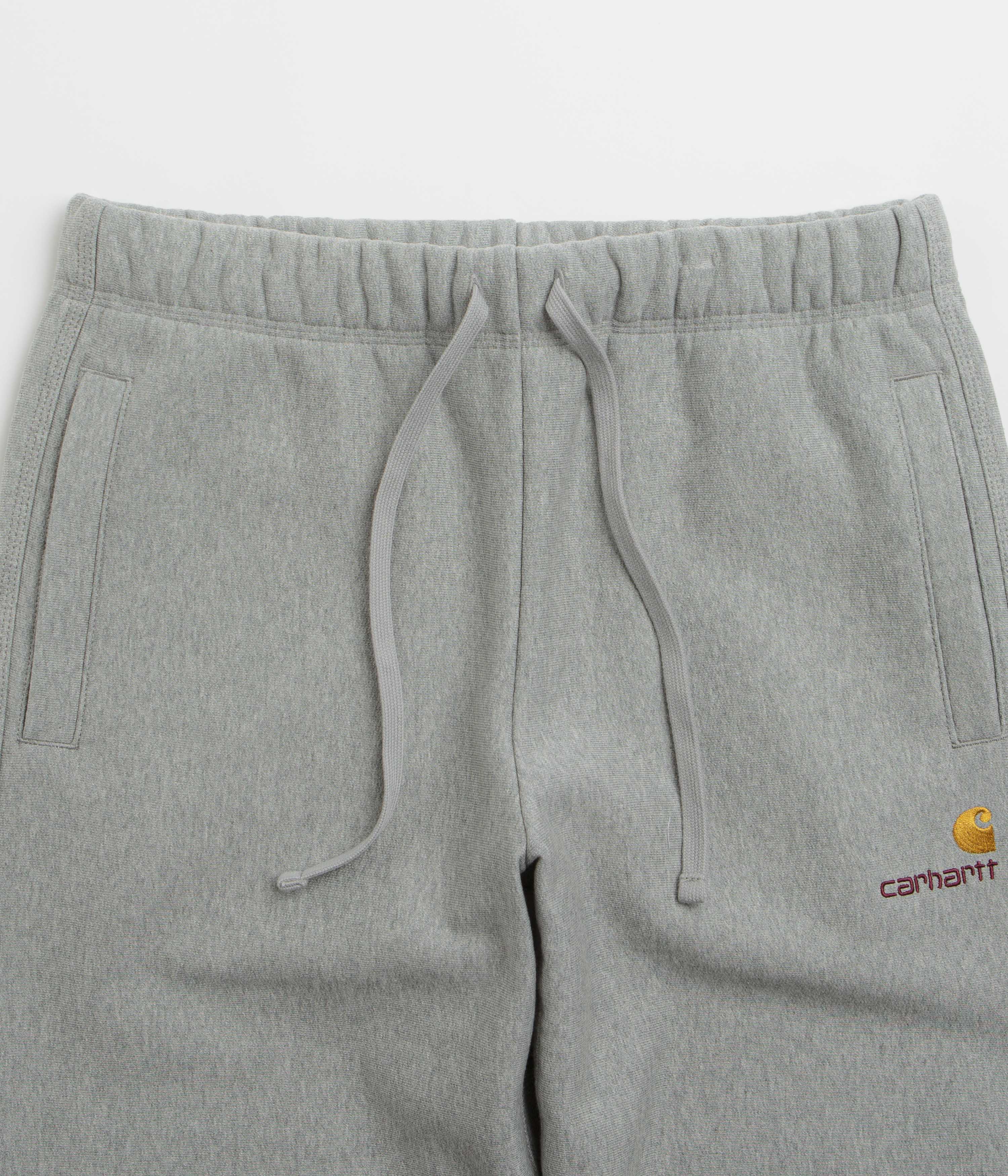 Carhartt American Script Sweatpants - Grey Heather