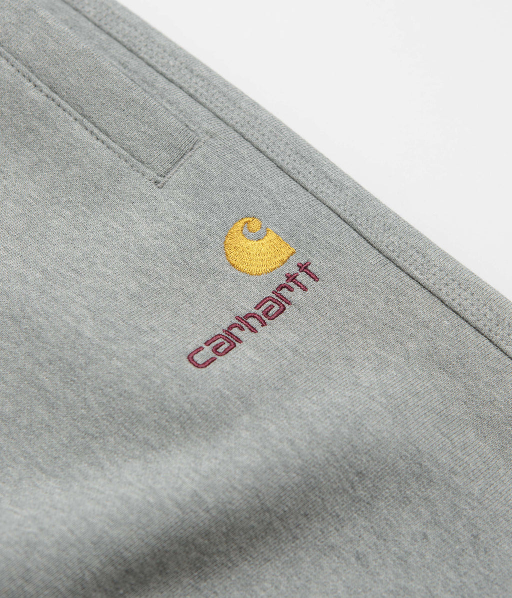 Carhartt American Script Sweatpants - Grey Heather
