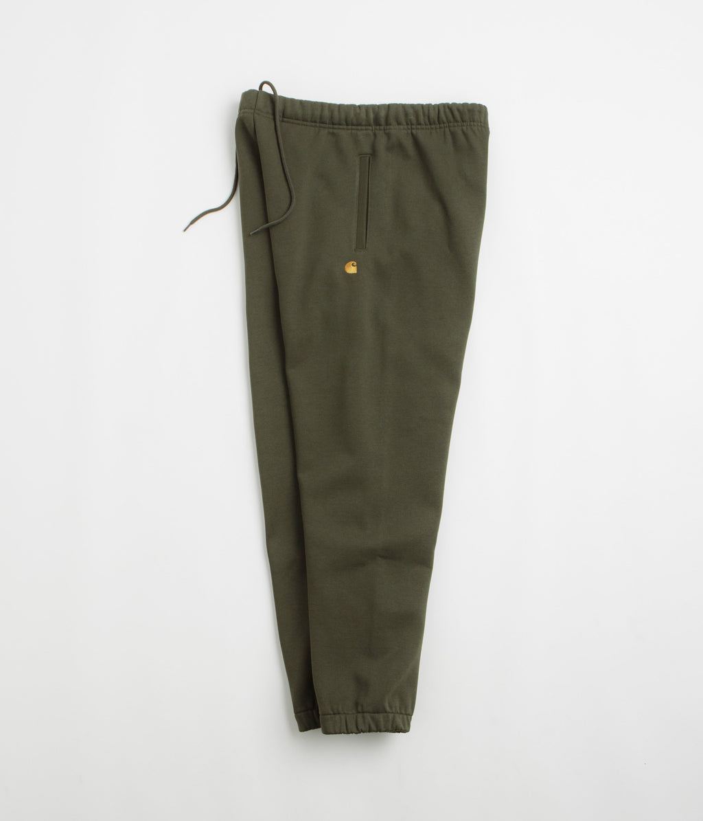 Carhartt Chase Sweatpants - Olive / Gold
