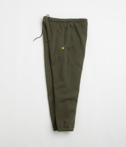 Carhartt Chase Sweatpants - Olive / Gold