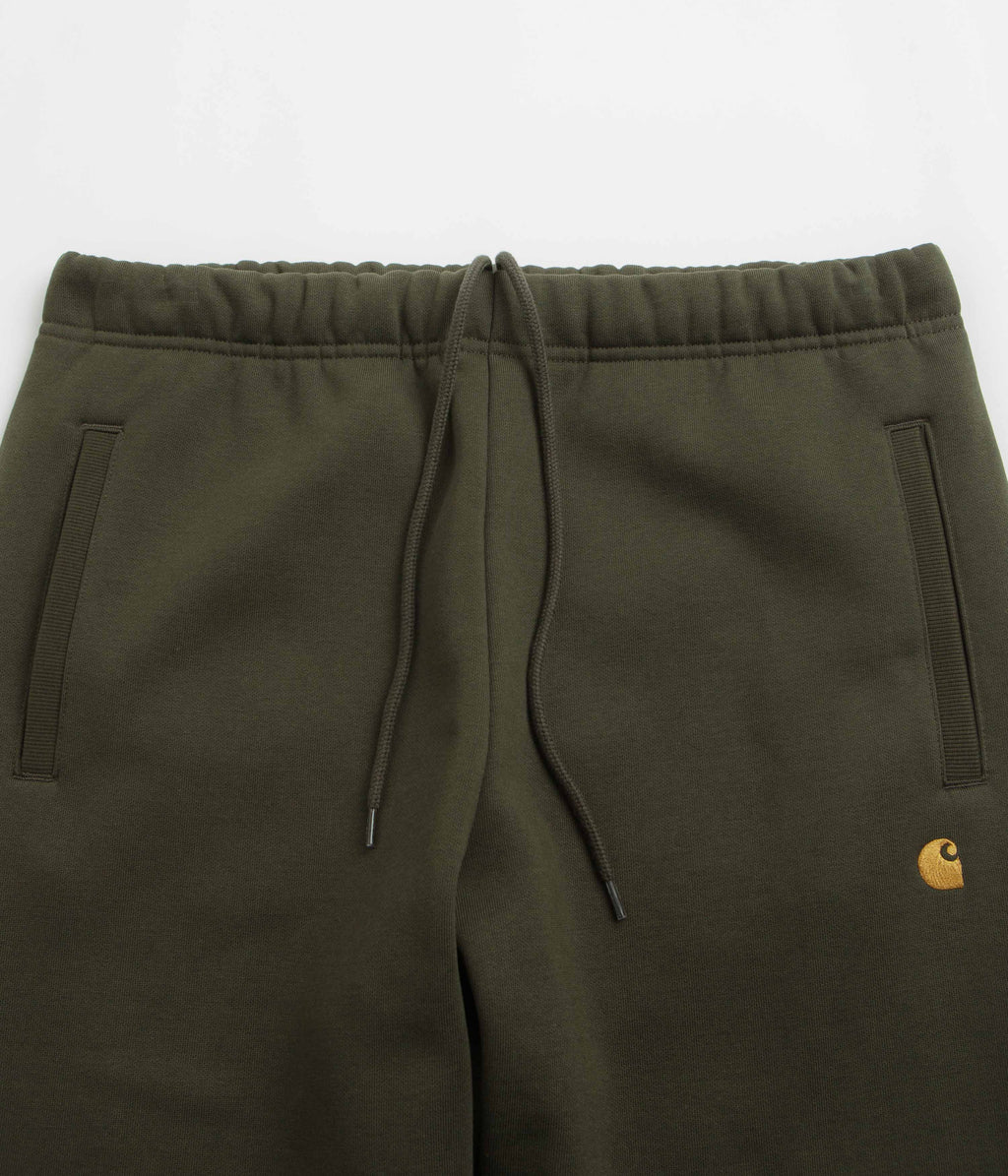 Carhartt Chase Sweatpants - Olive / Gold