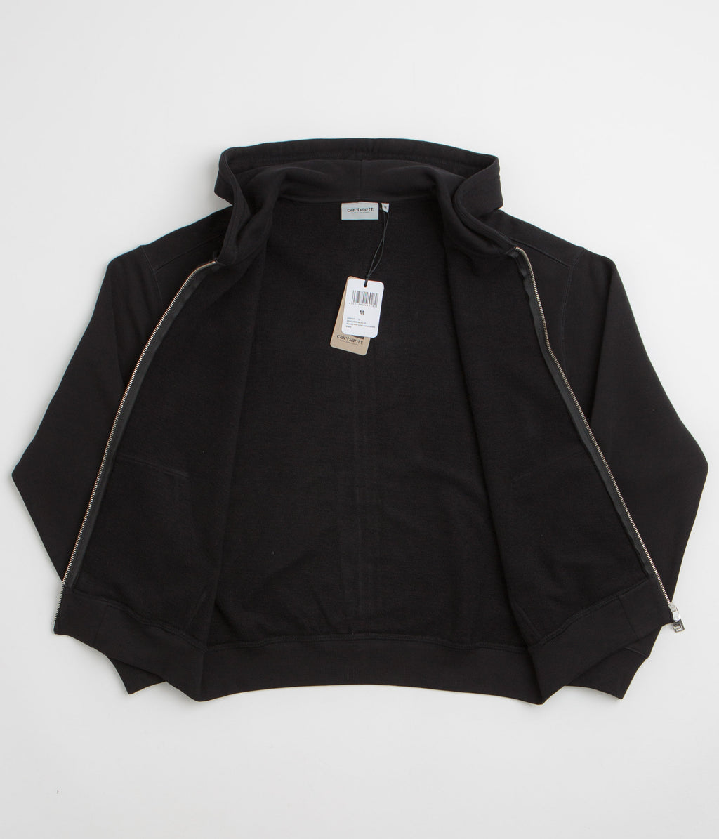 Carhartt Hooded WIP Label Sweat Jacket - Black