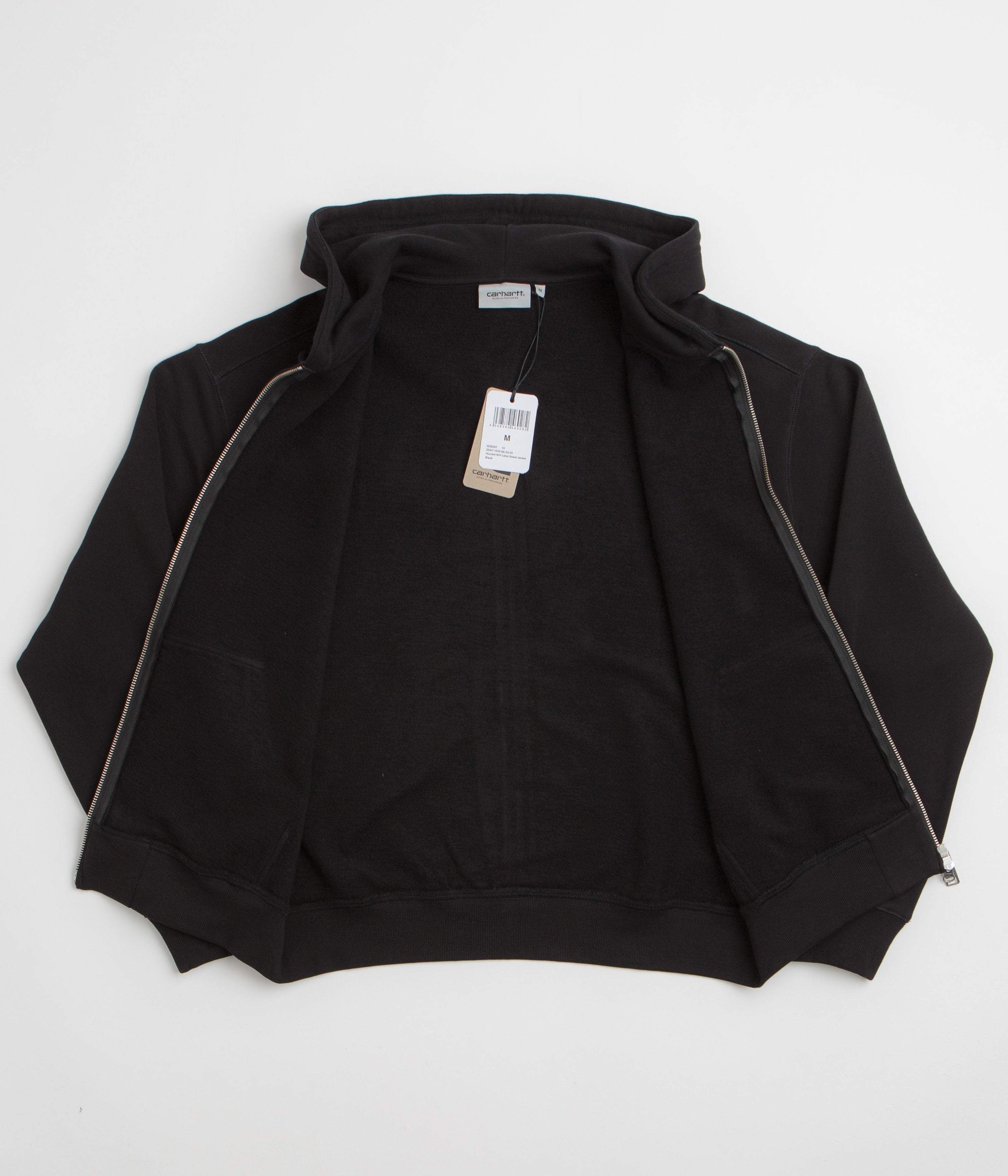 Carhartt Hooded WIP Label Sweat Jacket - Black