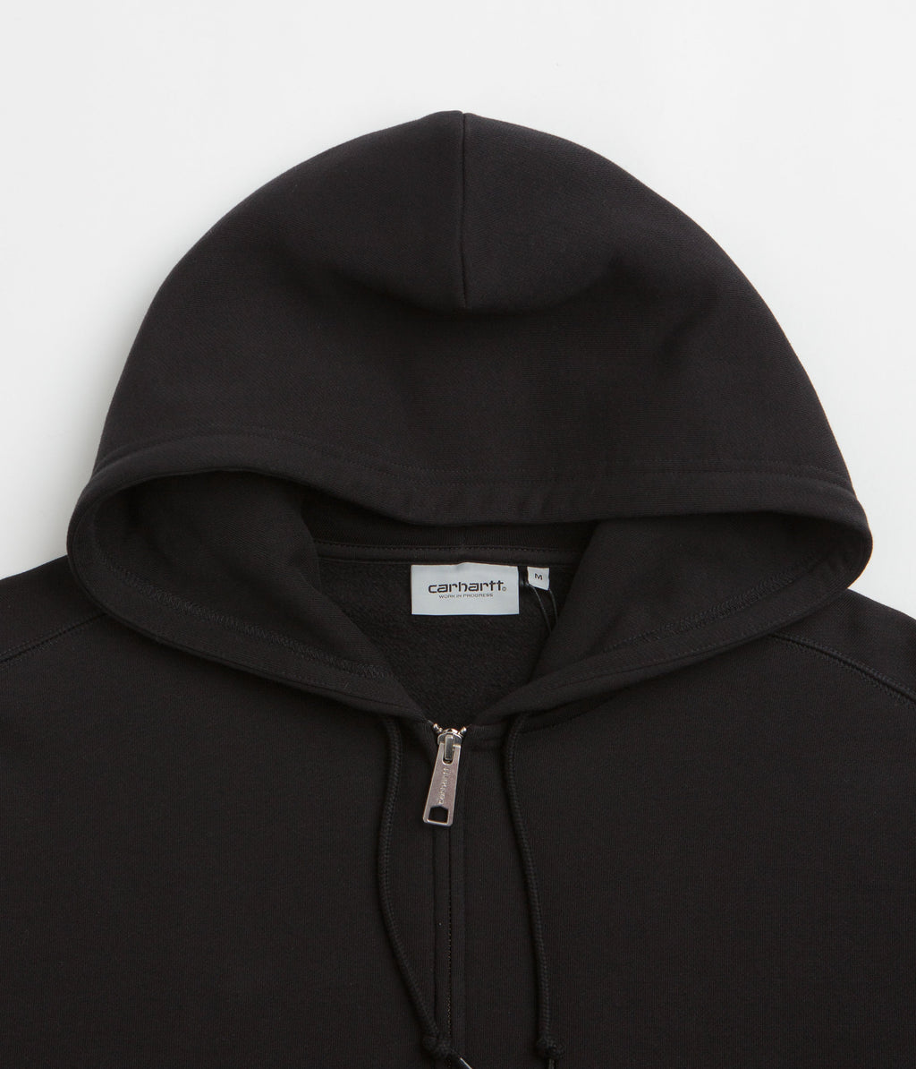 Carhartt Hooded WIP Label Sweat Jacket - Black