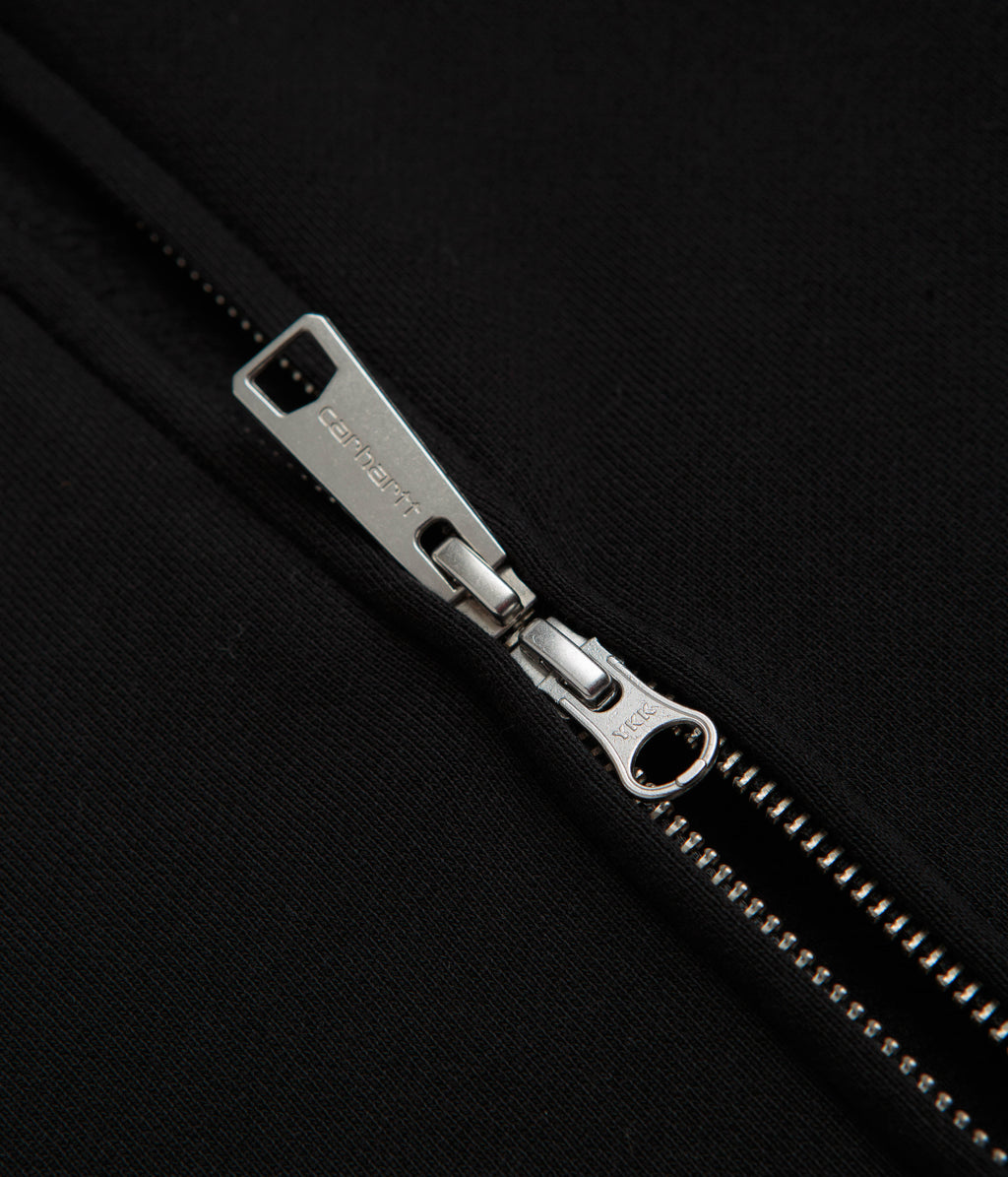 Carhartt Hooded WIP Label Sweat Jacket - Black