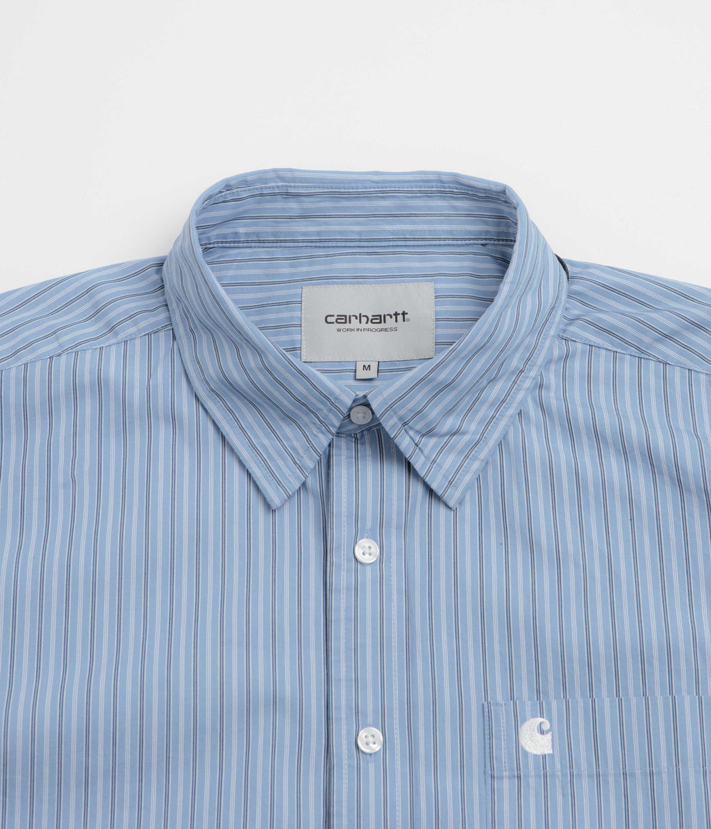 Carhartt Keene Short Sleeve Shirt - Keene Stripe / Curacao