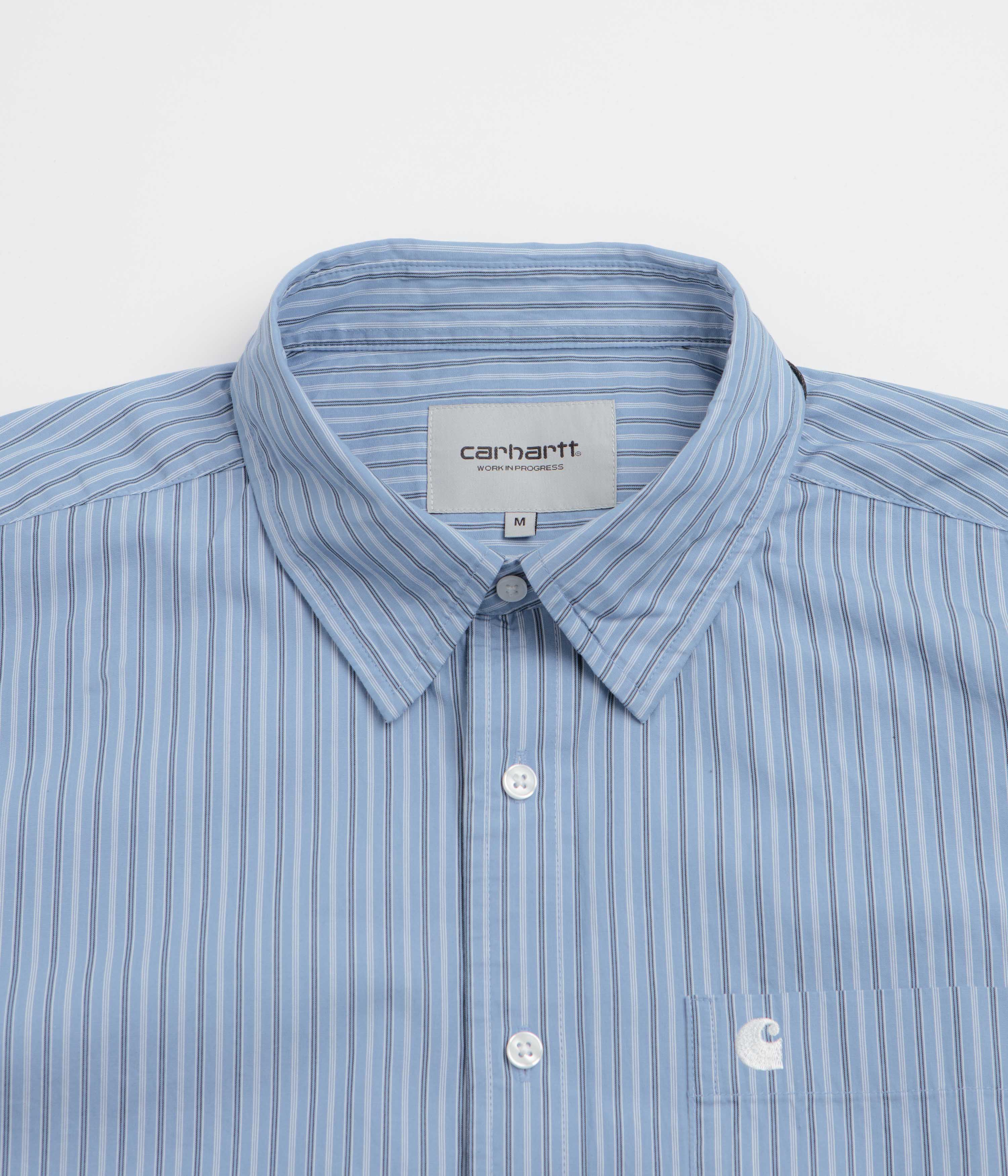 Carhartt Keene Short Sleeve Shirt - Keene Stripe / Curacao