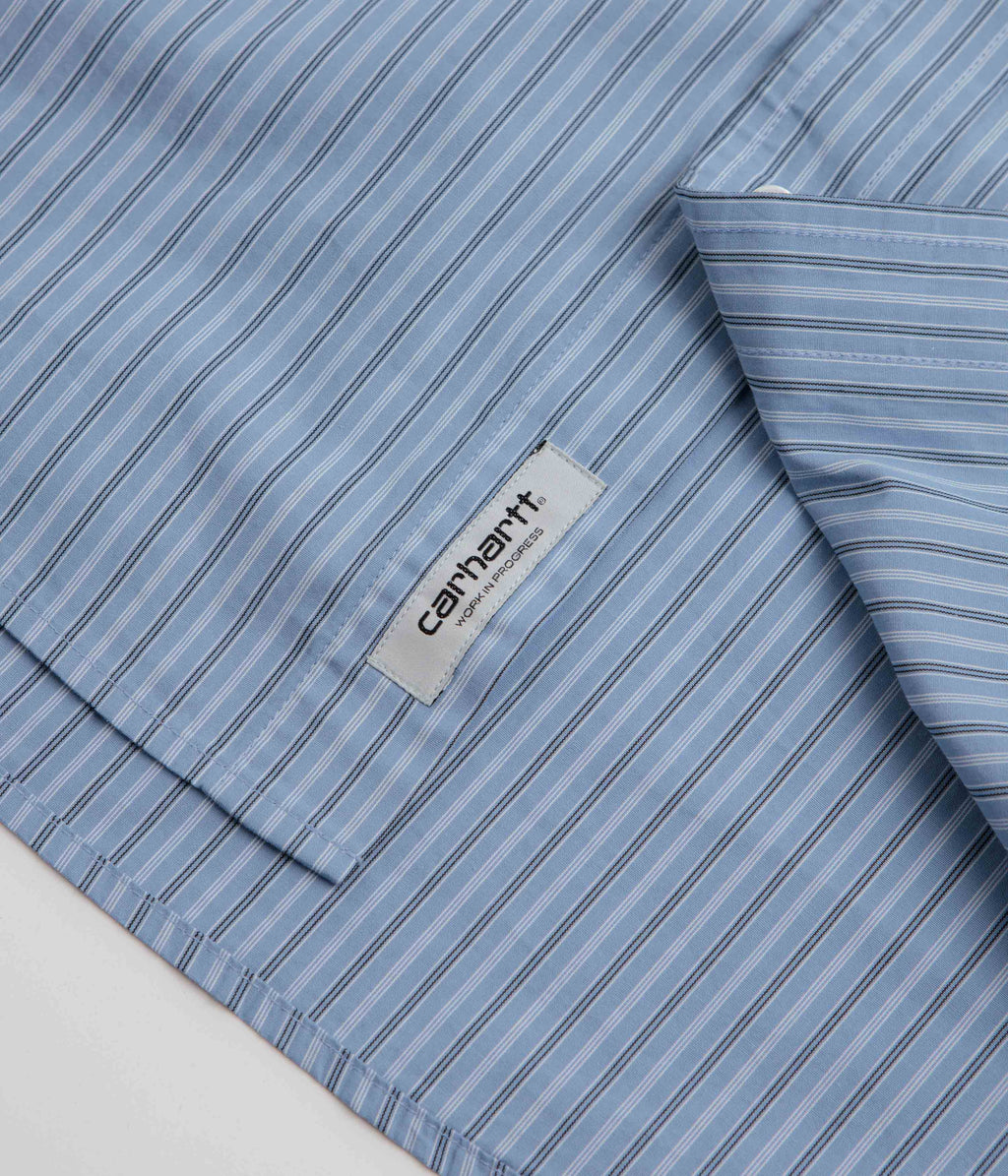 Carhartt Keene Short Sleeve Shirt - Keene Stripe / Curacao