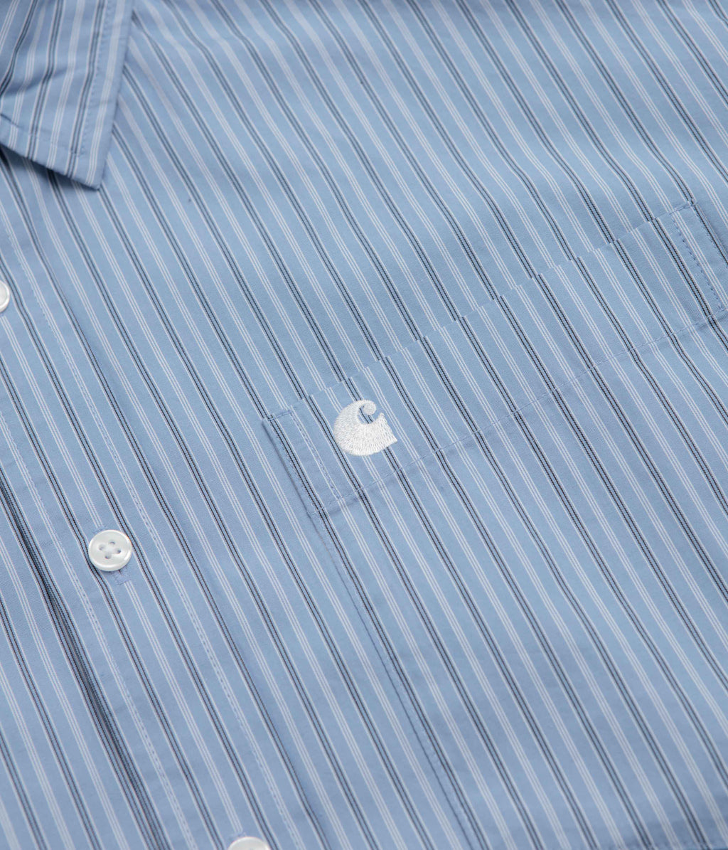 Carhartt Keene Short Sleeve Shirt - Keene Stripe / Curacao