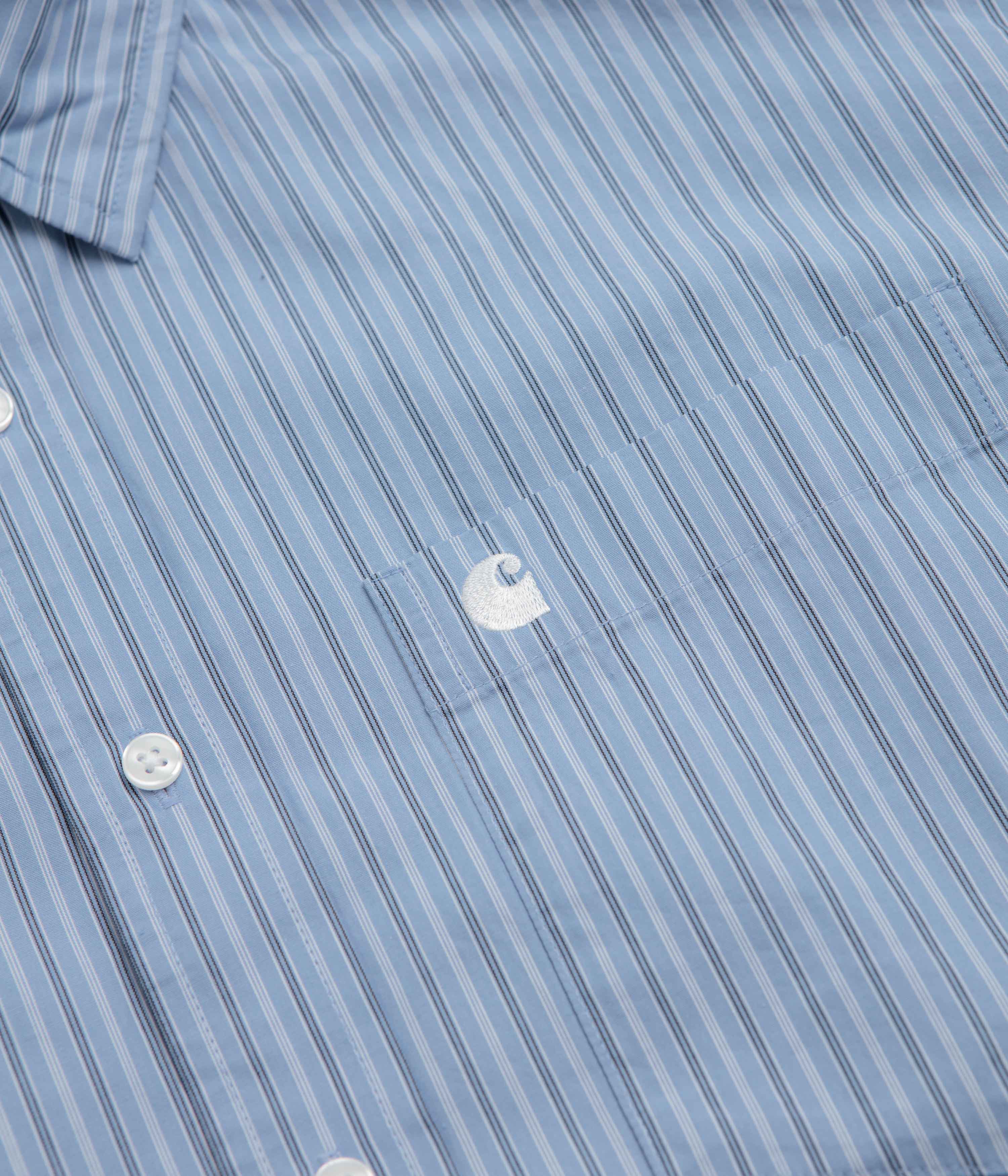 Carhartt Keene Short Sleeve Shirt - Keene Stripe / Curacao