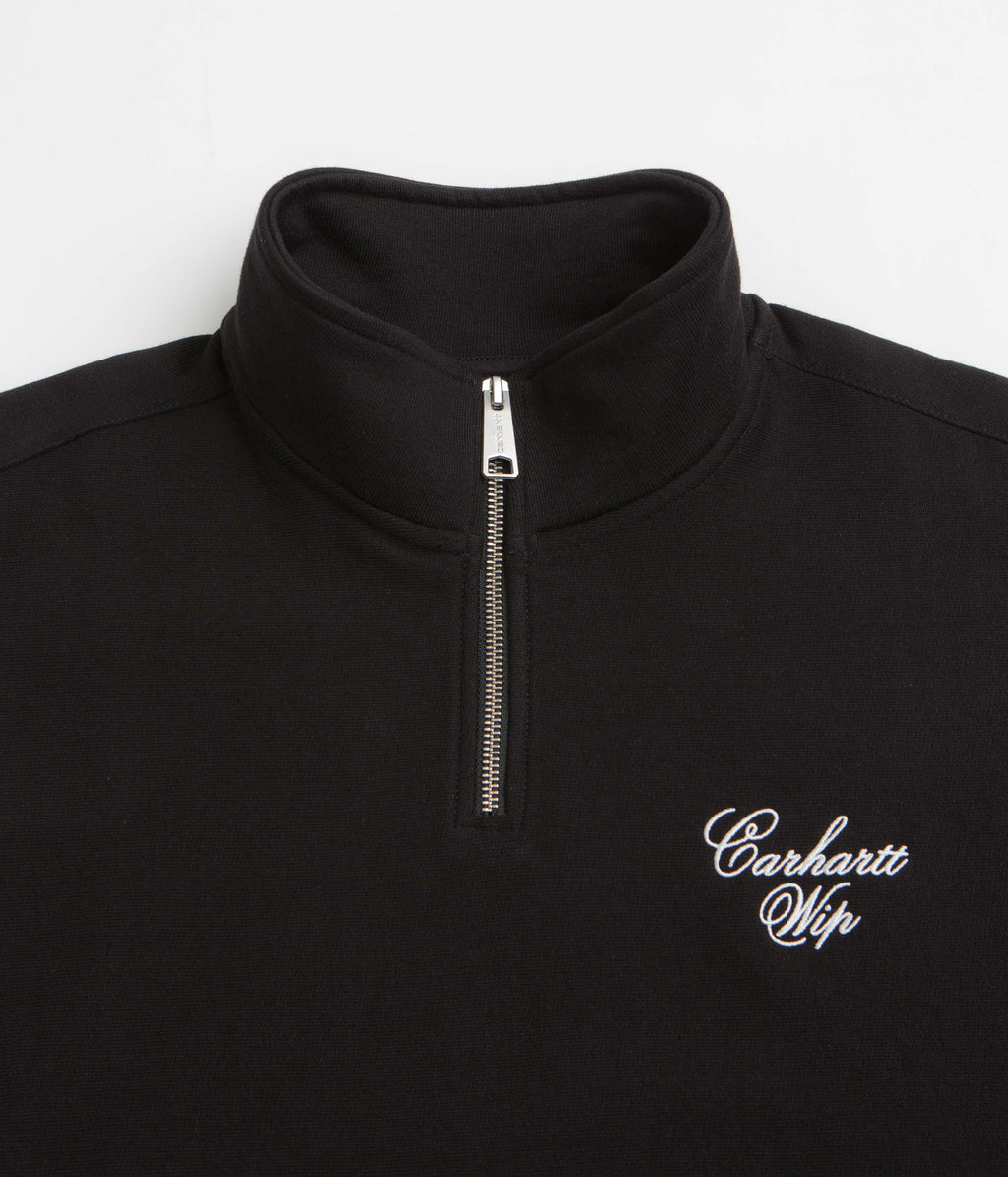 Carhartt Longhand Half Zip Sweatshirt - Black / White