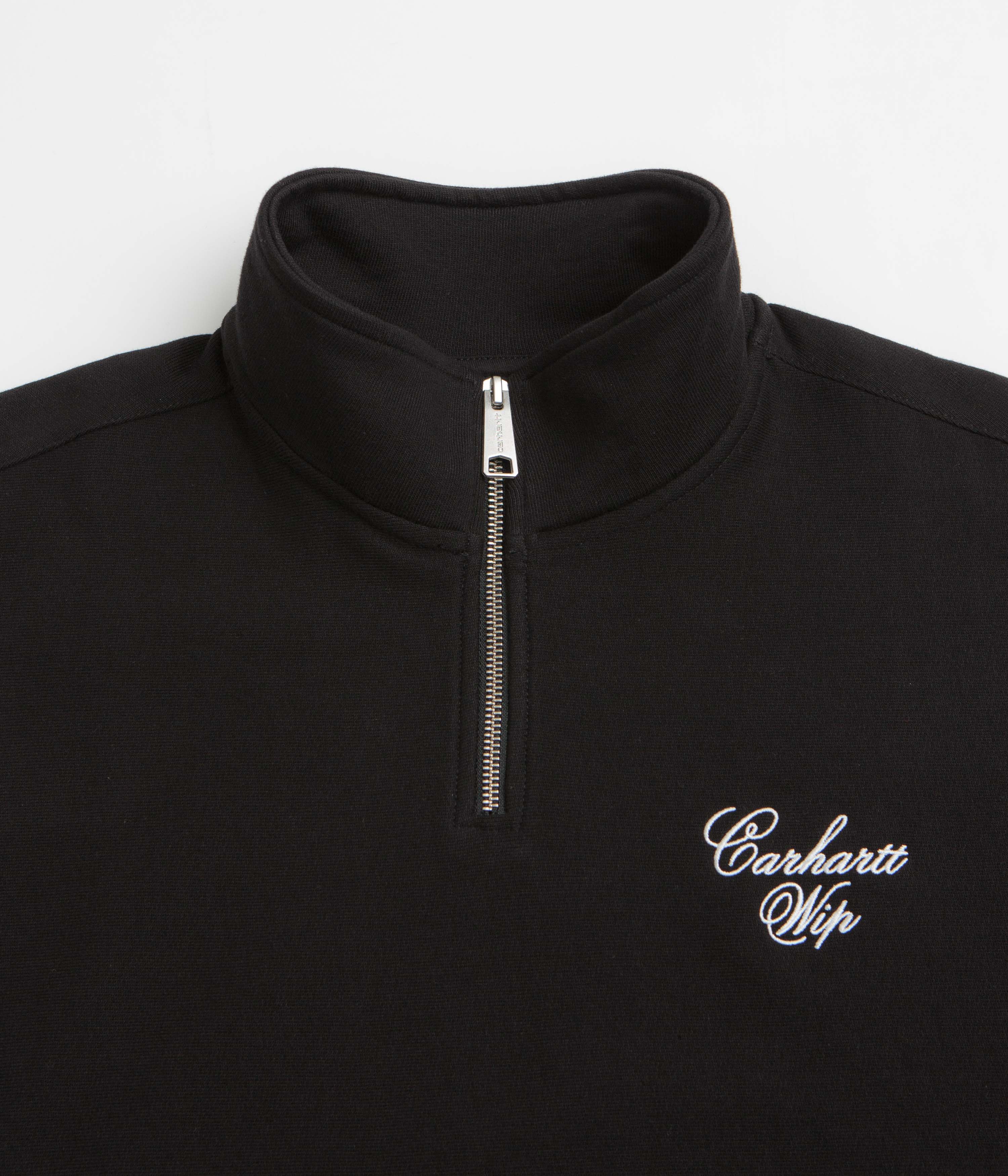 Carhartt Longhand Half Zip Sweatshirt - Black / White