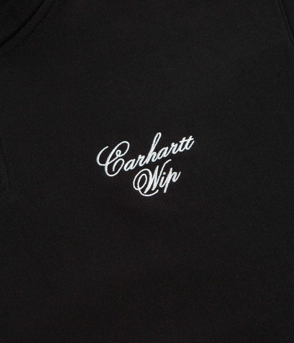 Carhartt Longhand Half Zip Sweatshirt - Black / White
