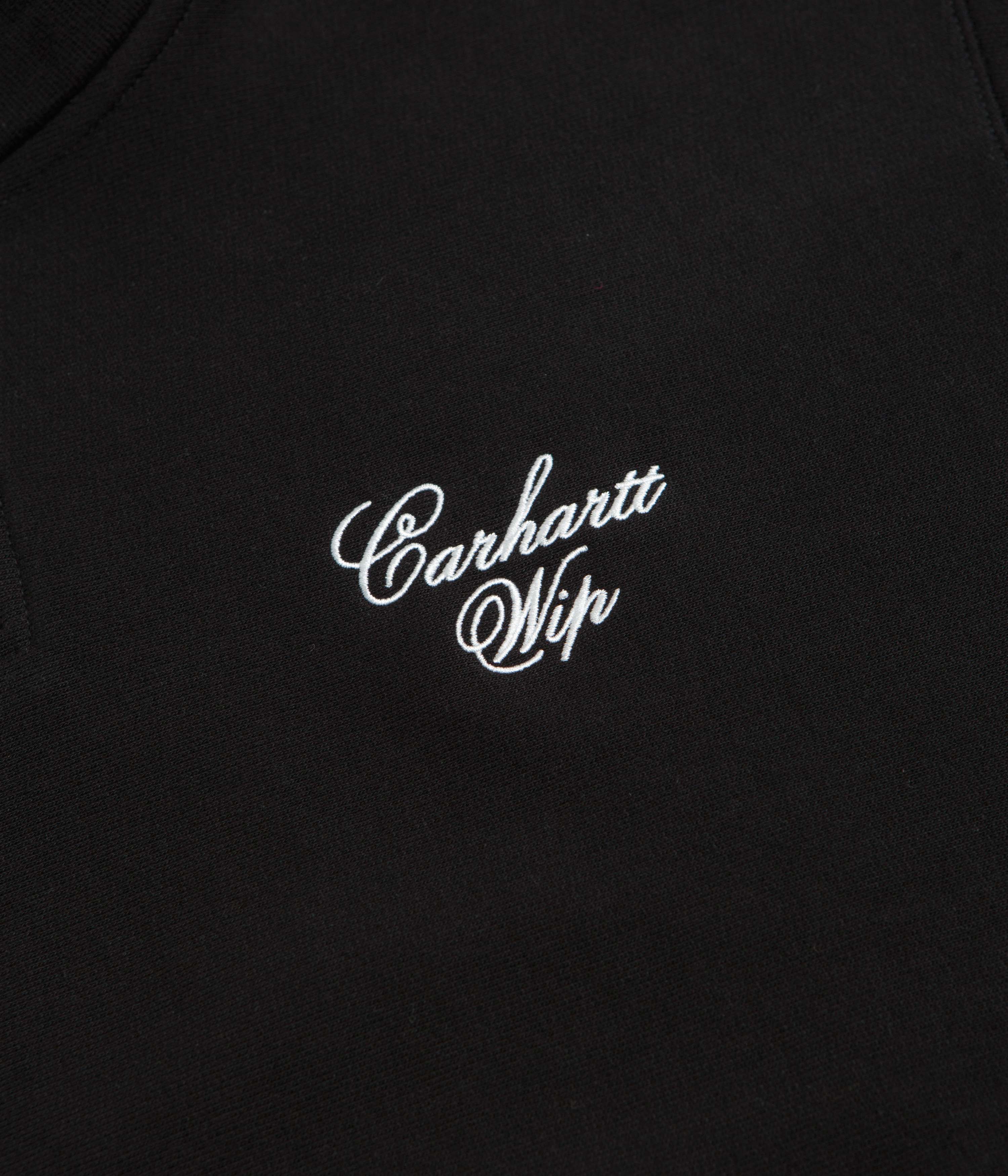 Carhartt Longhand Half Zip Sweatshirt - Black / White