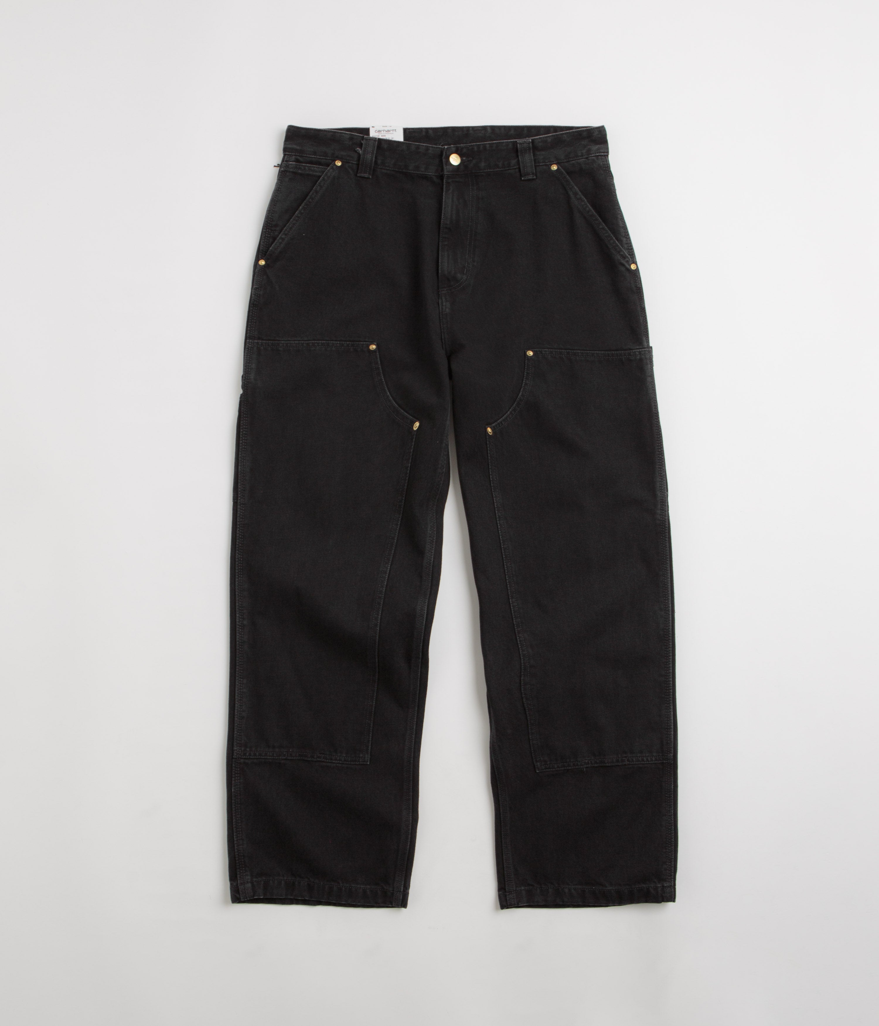 Carhartt Nash Double Knee Pants - Black Stone Washed