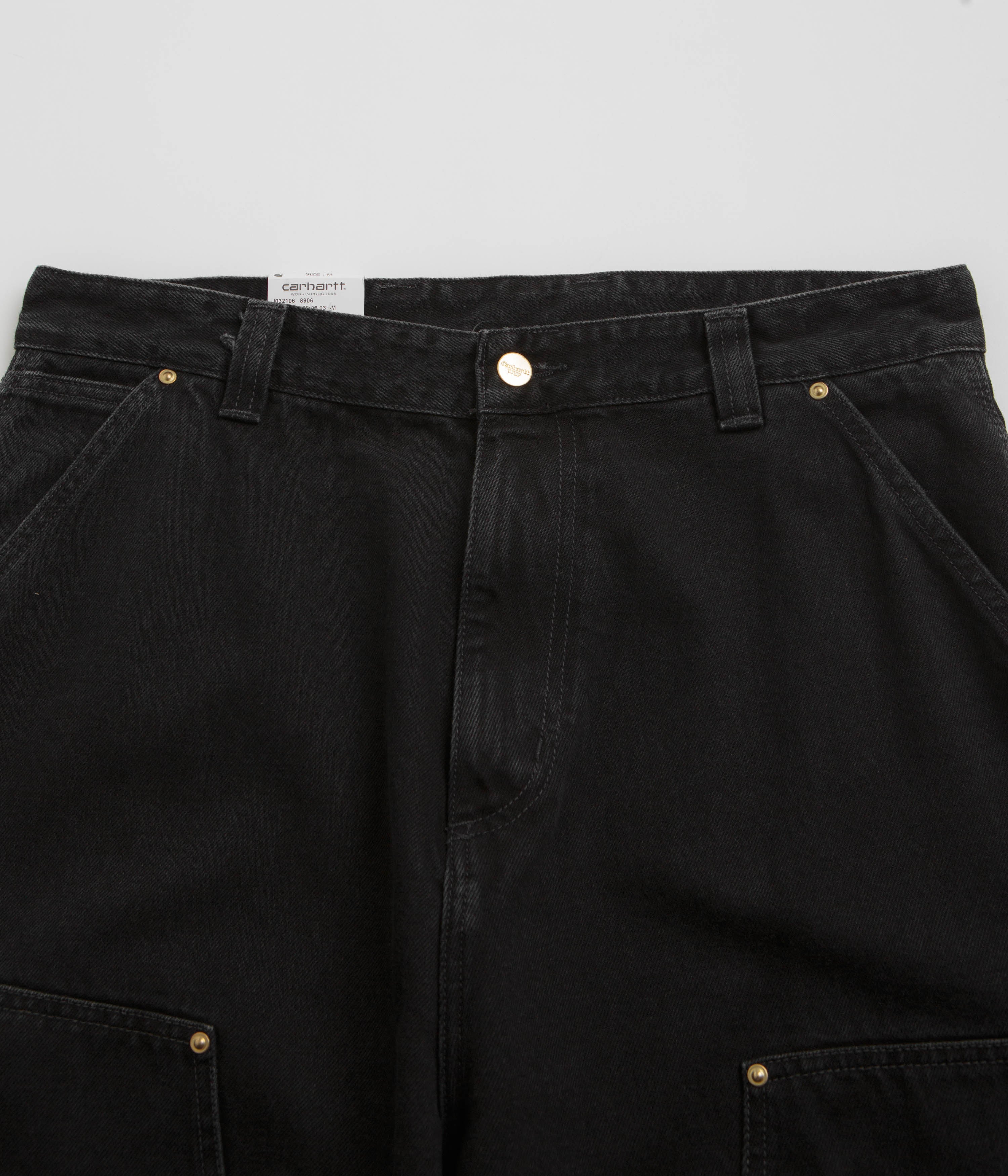 Carhartt Nash Double Knee Pants - Black Stone Washed
