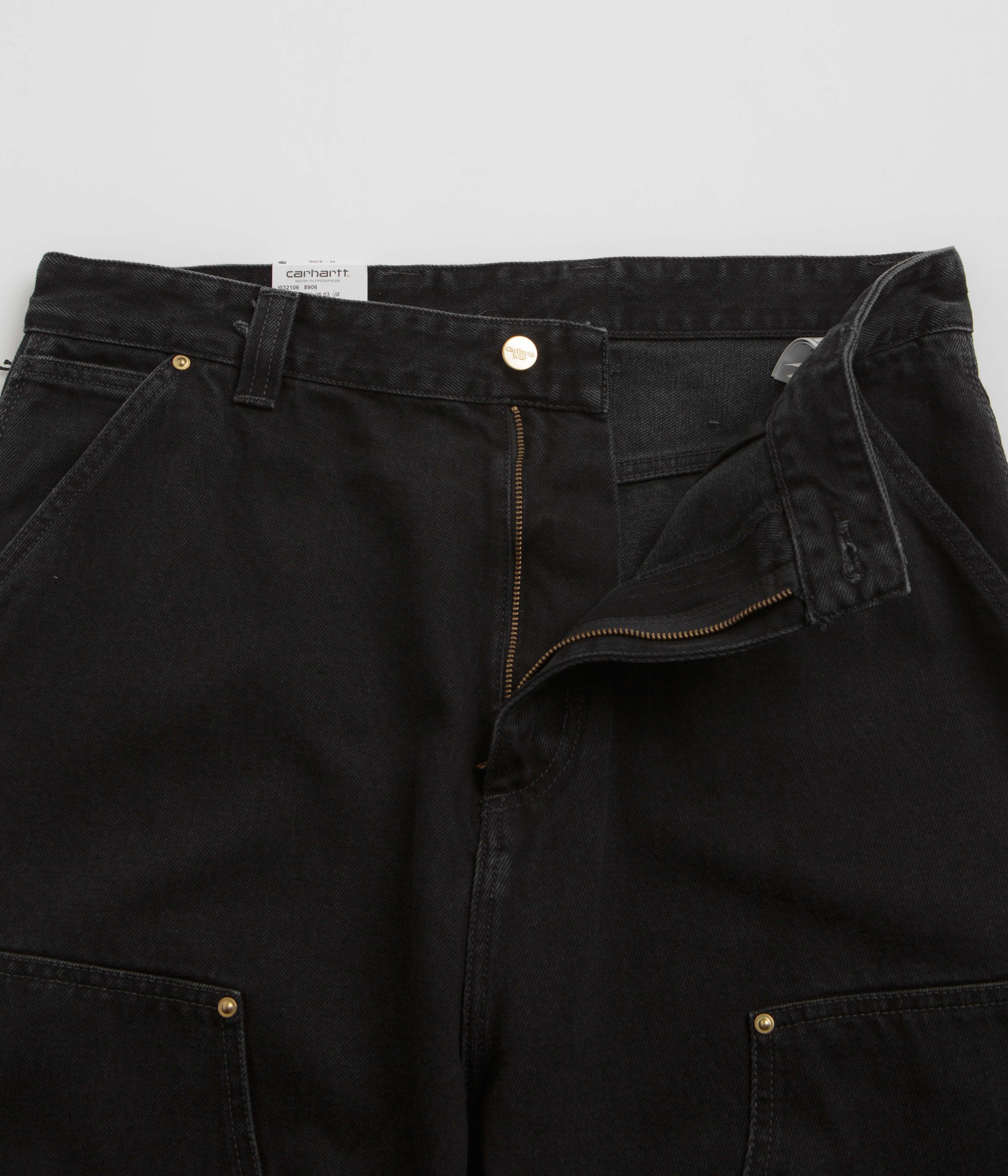 Carhartt Nash Double Knee Pants - Black Stone Washed