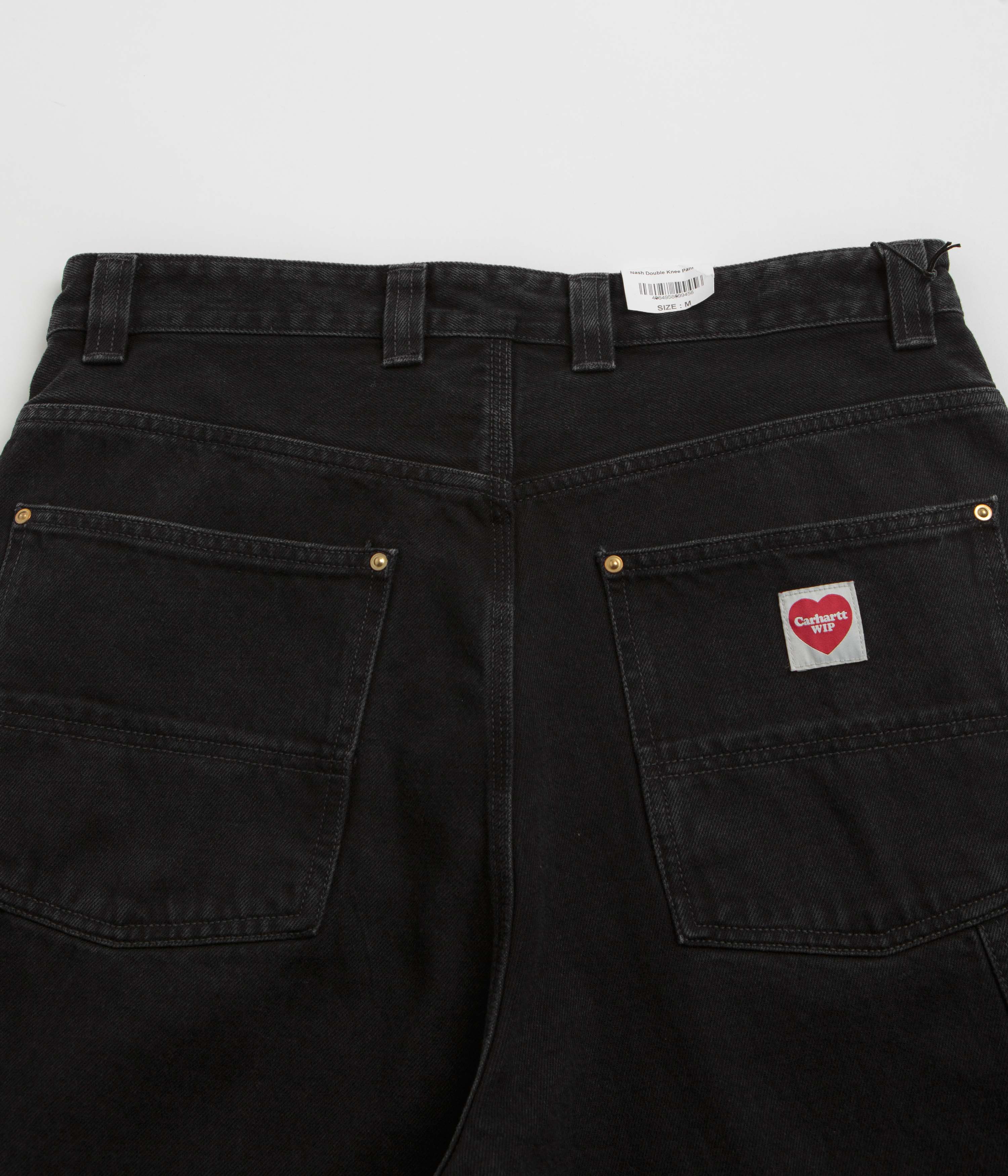 Carhartt Nash Double Knee Pants - Black Stone Washed