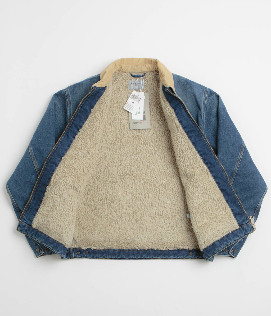 Carhartt OG Detroit Jacket - Blue / Dusty Hamilton Brown Dark Wash