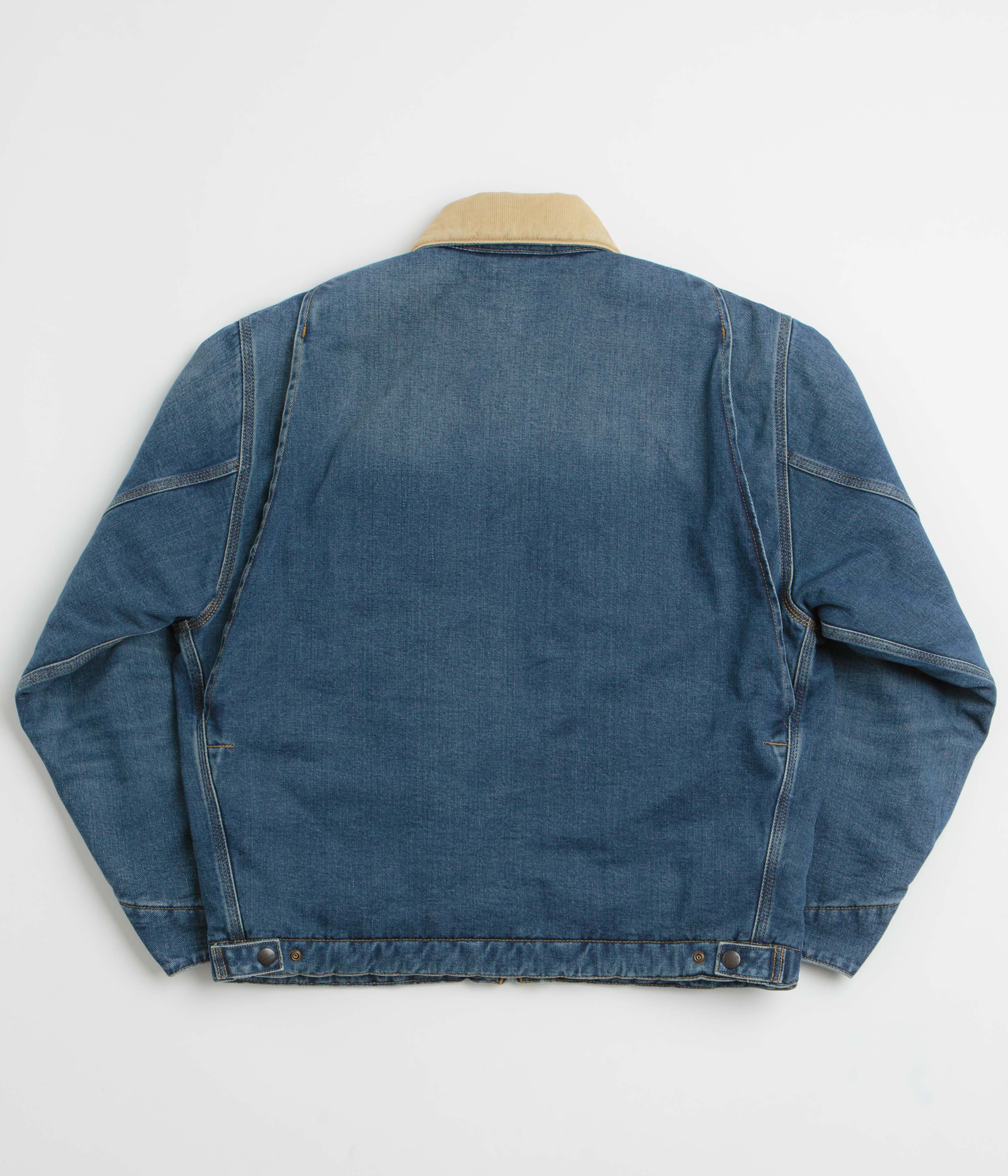 Carhartt OG Detroit Jacket - Blue / Dusty Hamilton Brown Dark Wash