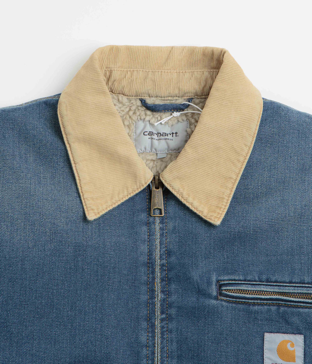 Carhartt OG Detroit Jacket - Blue / Dusty Hamilton Brown Dark Wash
