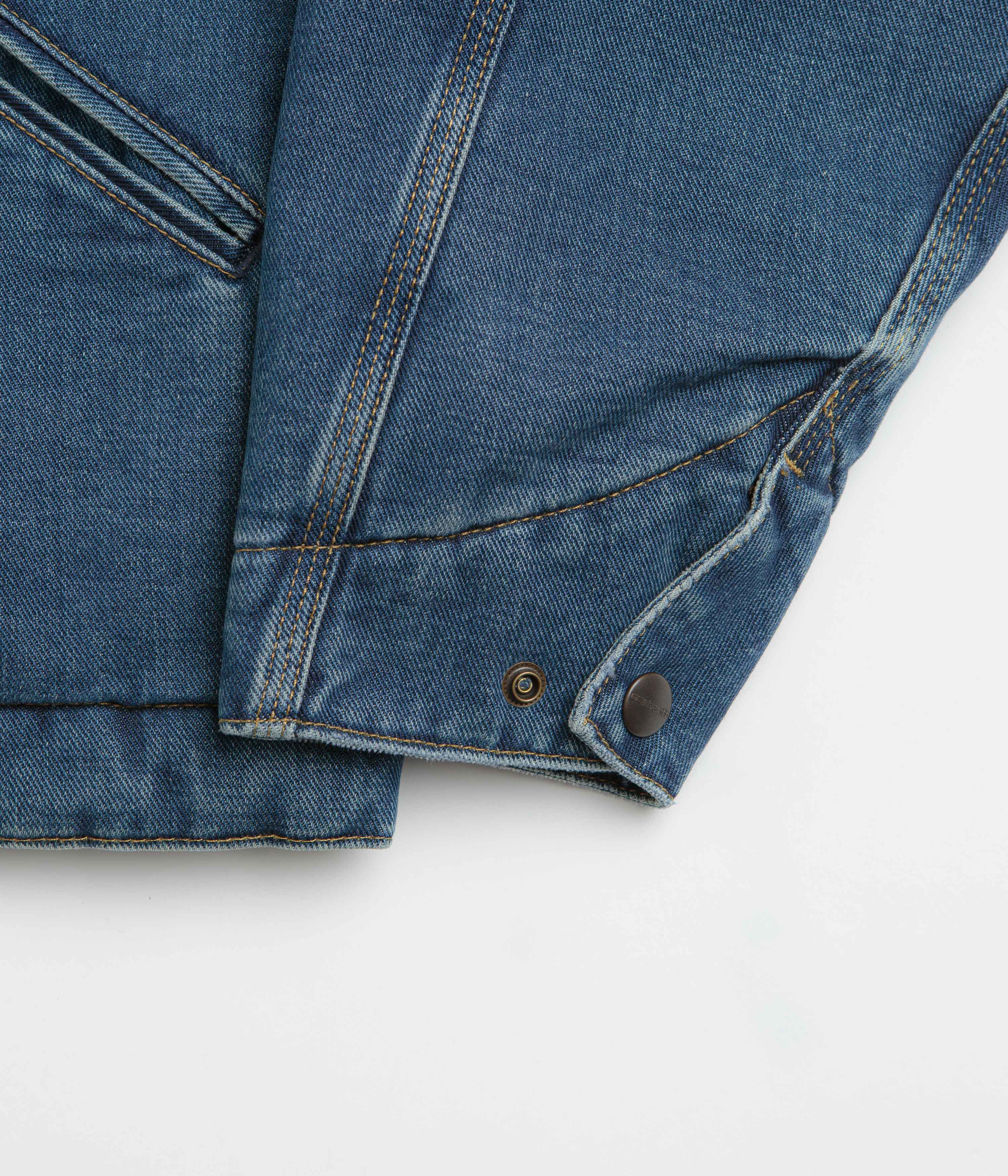 Carhartt OG Detroit Jacket - Blue / Dusty Hamilton Brown Dark Wash