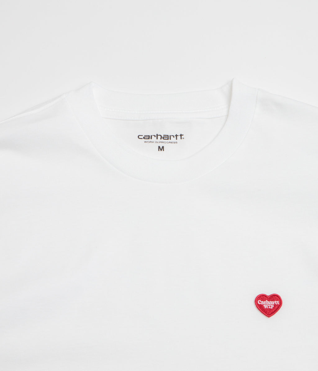 Carhartt Small Heart T-Shirt - White / Red