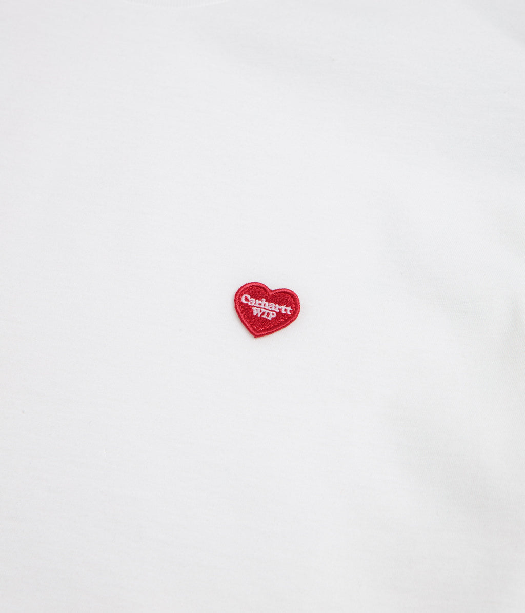 Carhartt Small Heart T-Shirt - White / Red