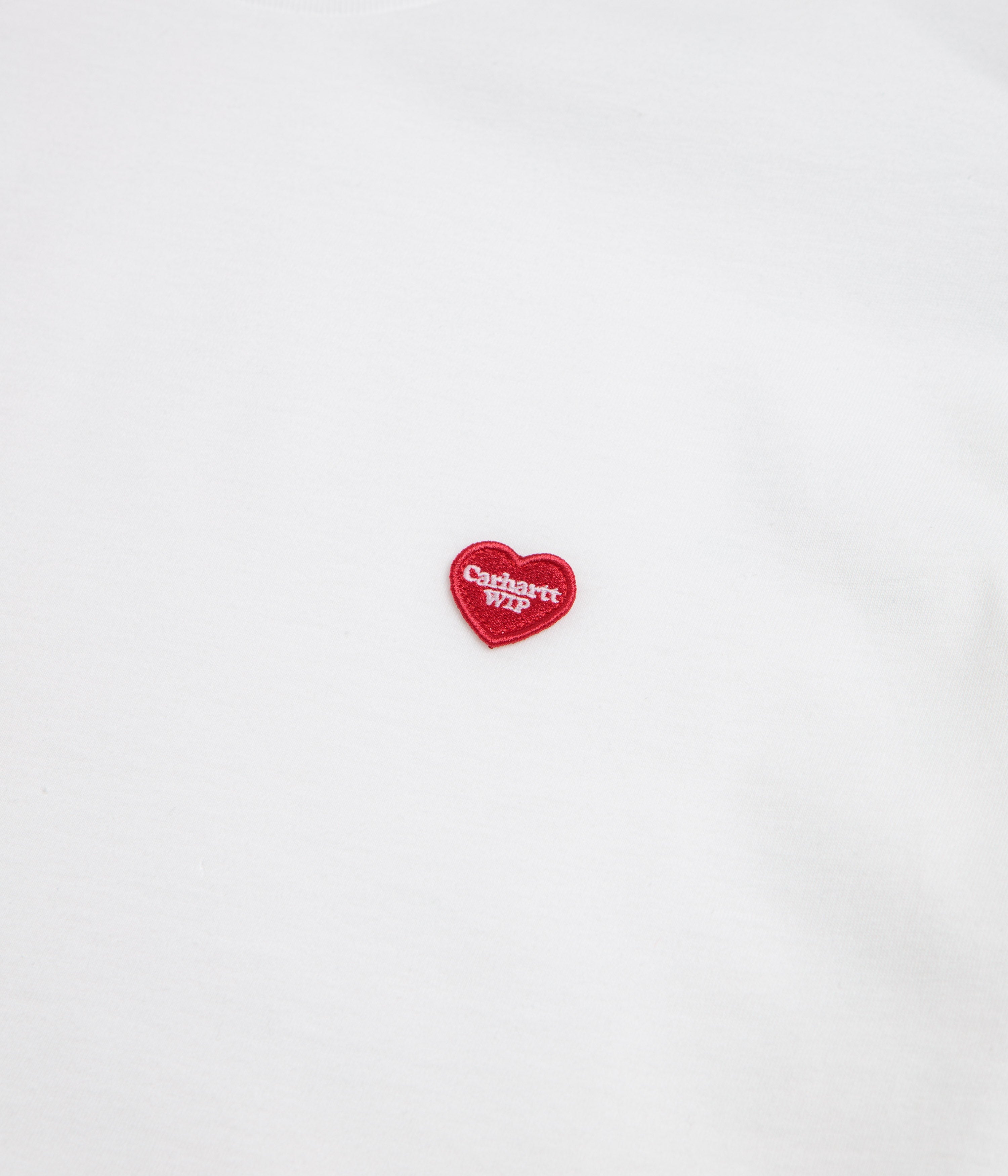 Carhartt Small Heart T-Shirt - White / Red