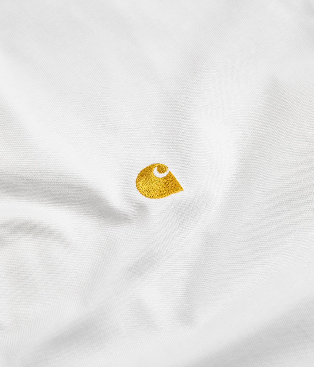 Carhartt Chase T-Shirt - White / Gold