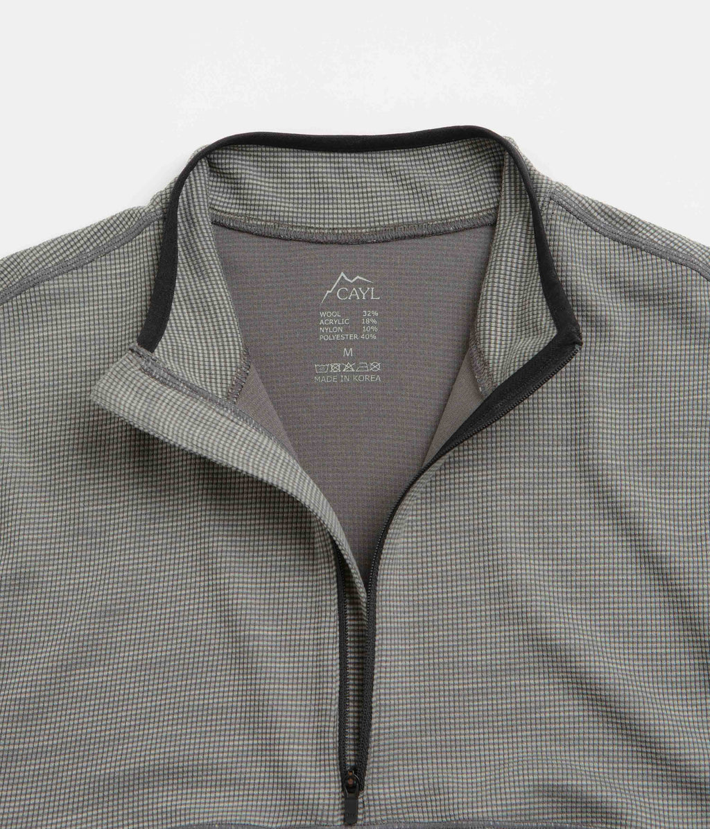 Cayl Live Wool Mix Half Zip Sweatshirt - Charcoal
