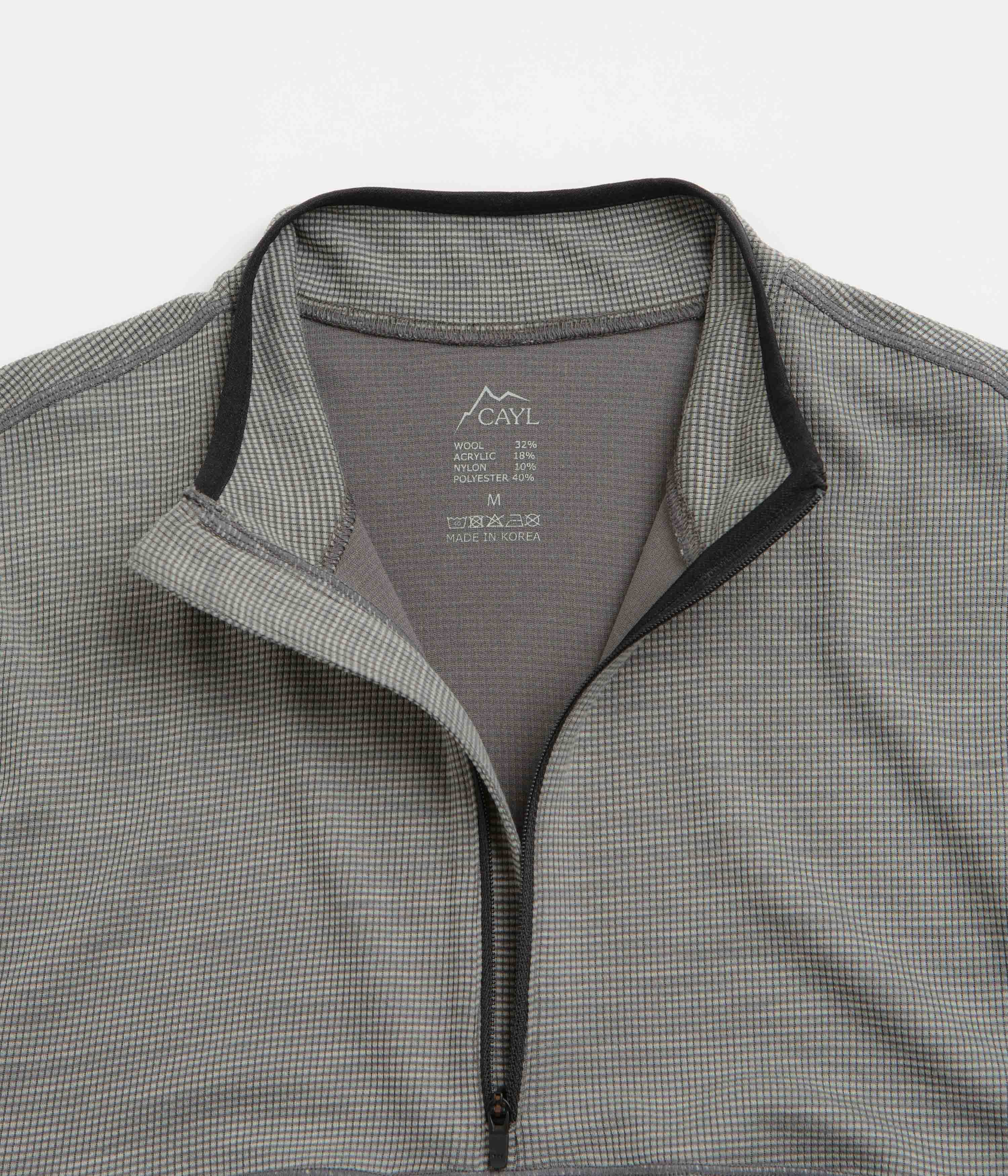 Cayl Live Wool Mix Half Zip Sweatshirt - Charcoal