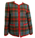 Classic Tartan Plaid Wool Boxy Cut Jacket circa 1960s