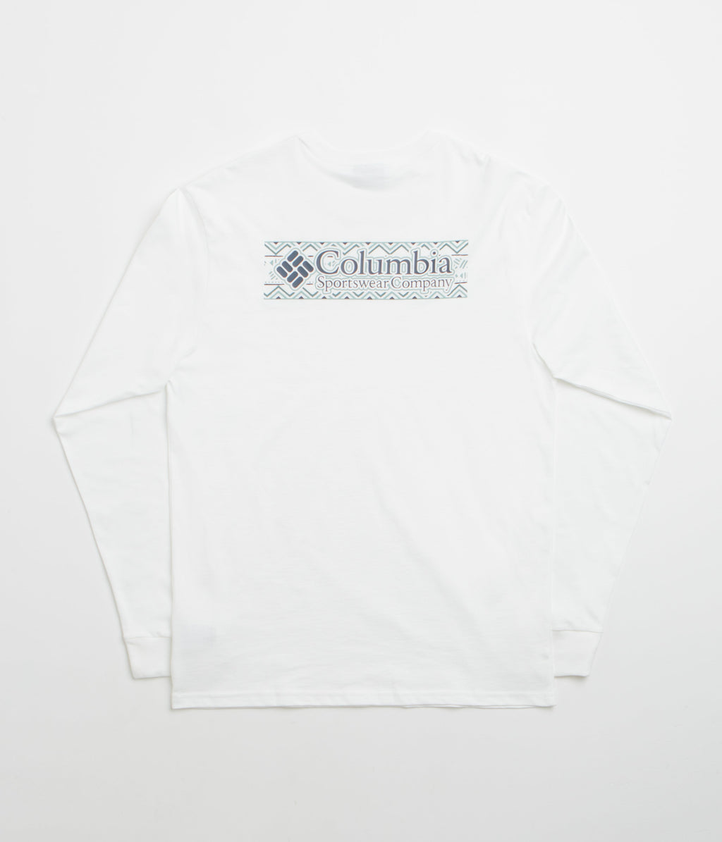 Columbia Explorers Canyon Long Sleeve T-Shirt - White / Branded Blanket
