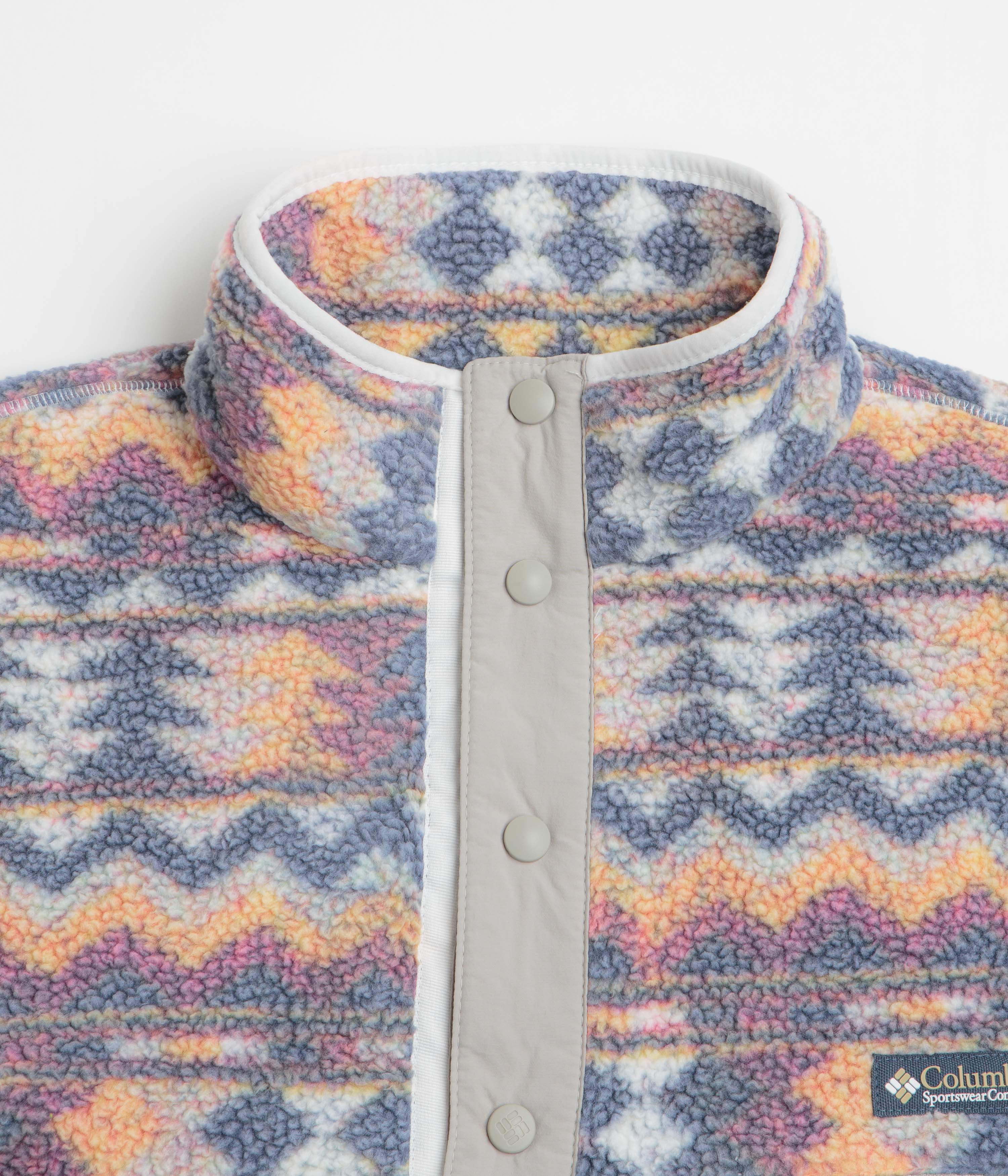 Columbia Helvetia II Printed Half Snap Fleece - Sea Salt / Retrotree