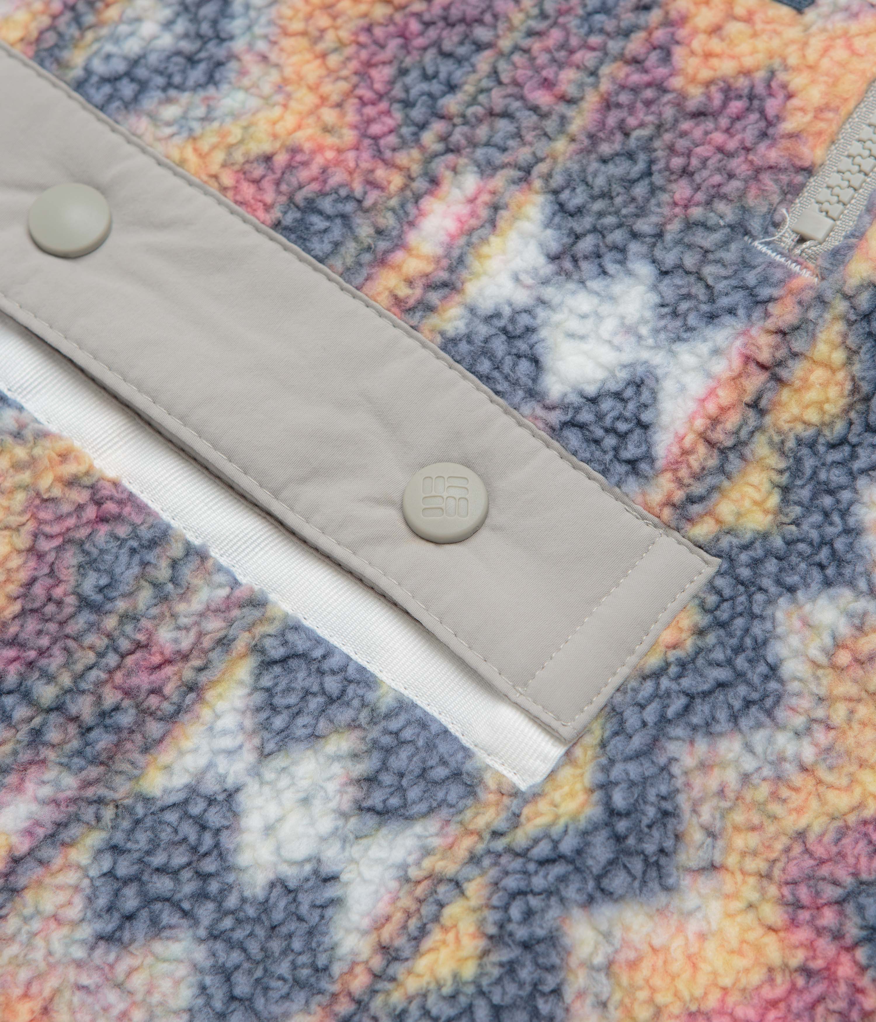 Columbia Helvetia II Printed Half Snap Fleece - Sea Salt / Retrotree
