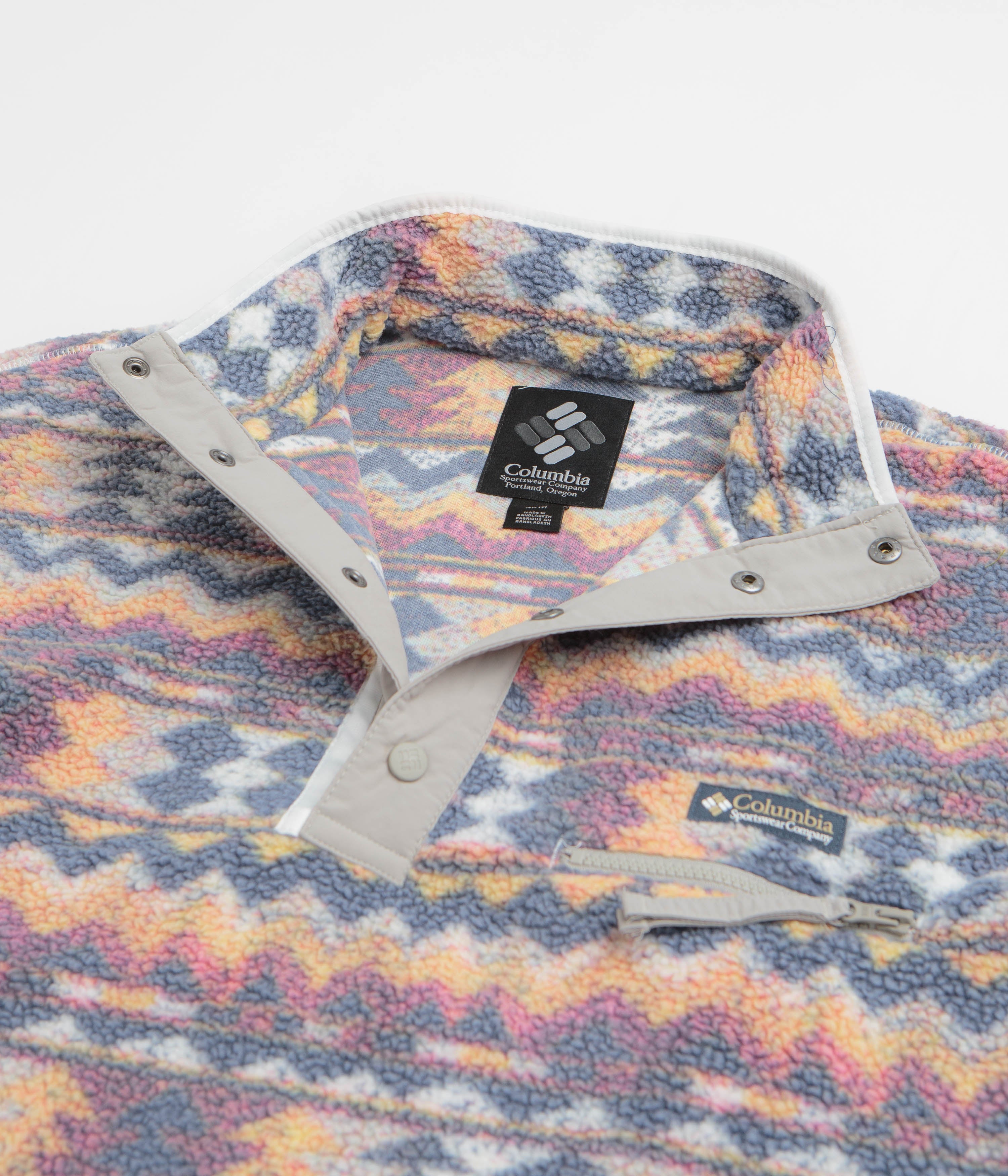 Columbia Helvetia II Printed Half Snap Fleece - Sea Salt / Retrotree