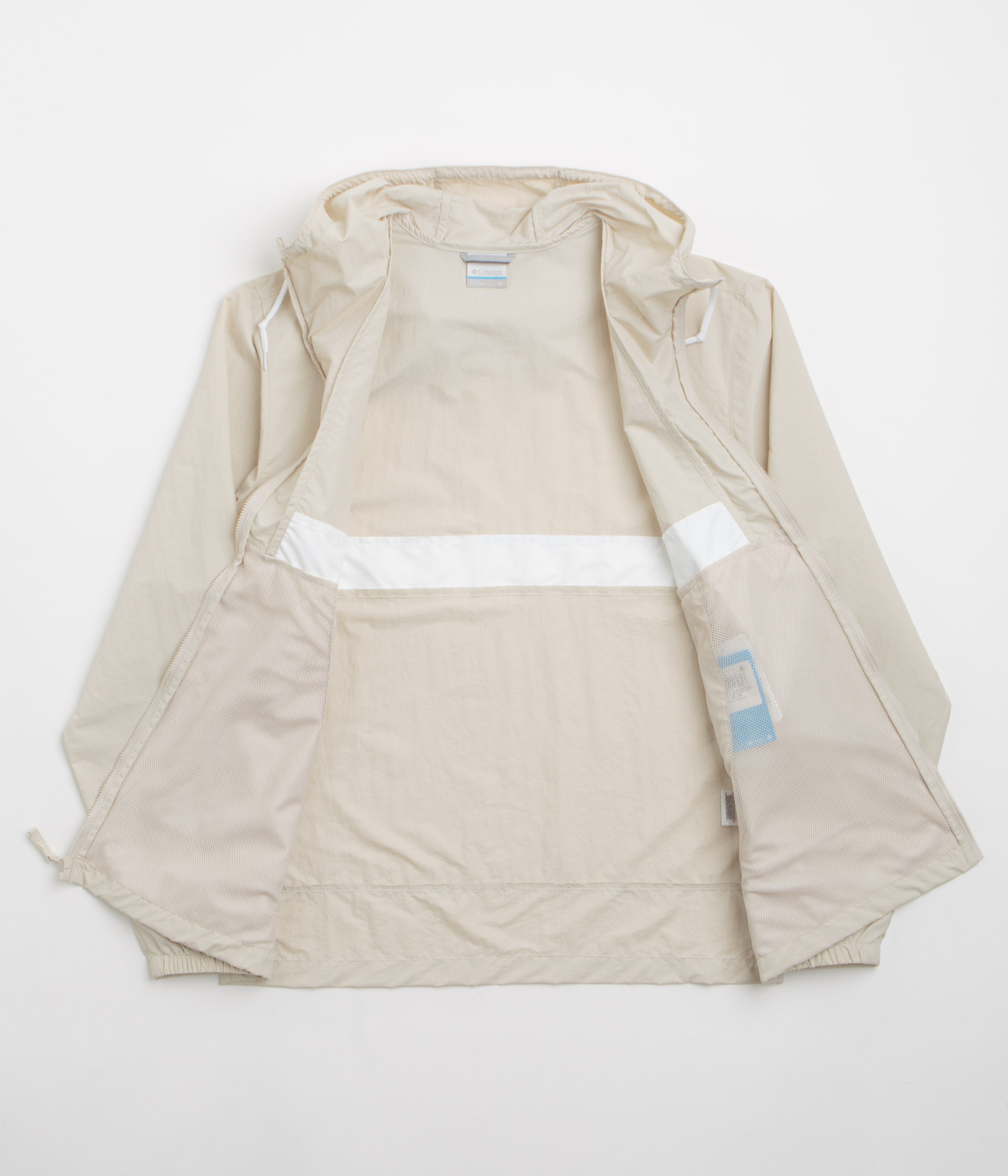 Columbia Spire Valley Hooded Windbreaker Jacket - Dark Stone / White