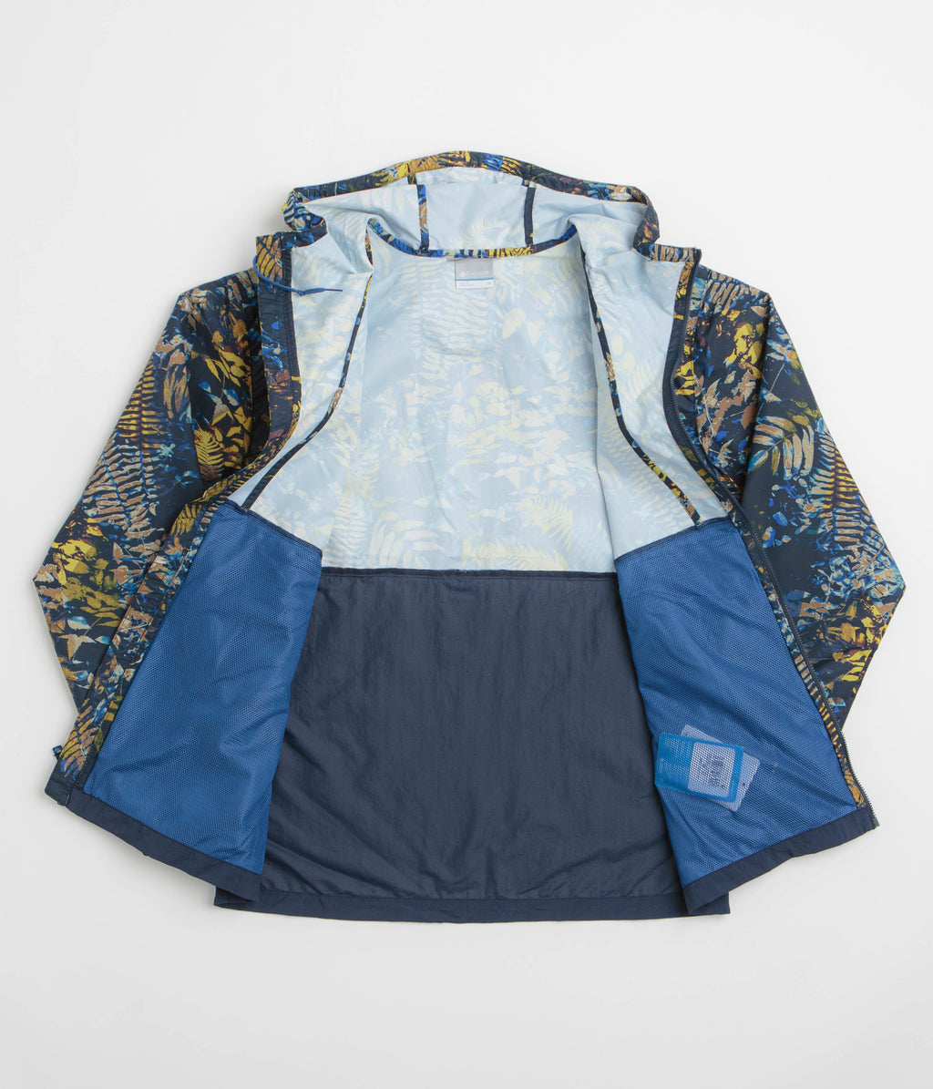 Columbia Spire Valley Printed Windbreaker Jacket - Mountain Blue Geofern / Collegiate Navy