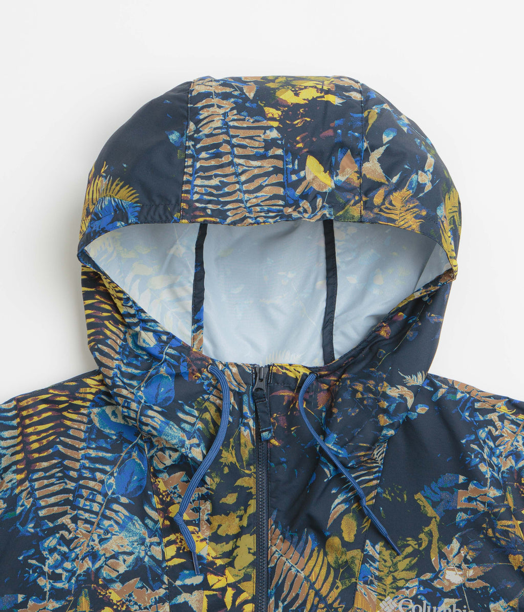 Columbia Spire Valley Printed Windbreaker Jacket - Mountain Blue Geofern / Collegiate Navy