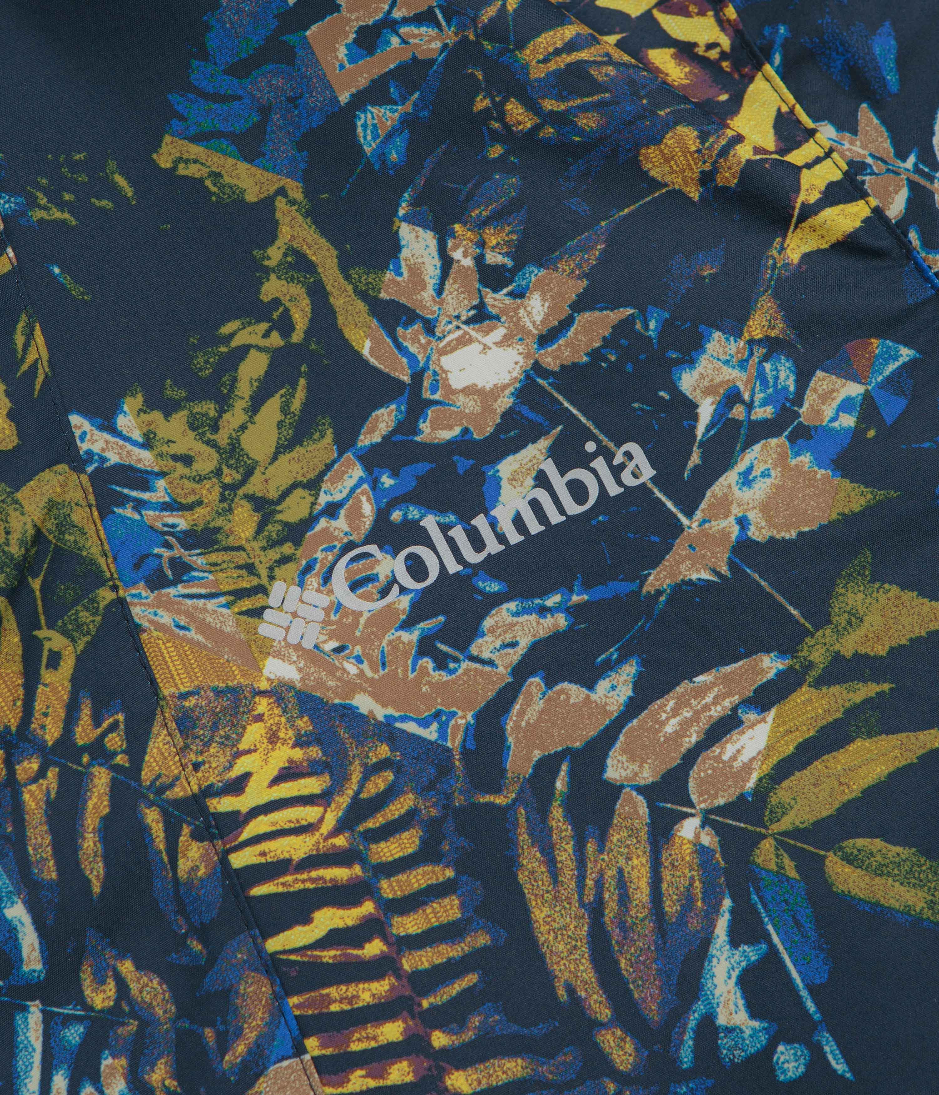 Columbia Spire Valley Printed Windbreaker Jacket - Mountain Blue Geofern / Collegiate Navy