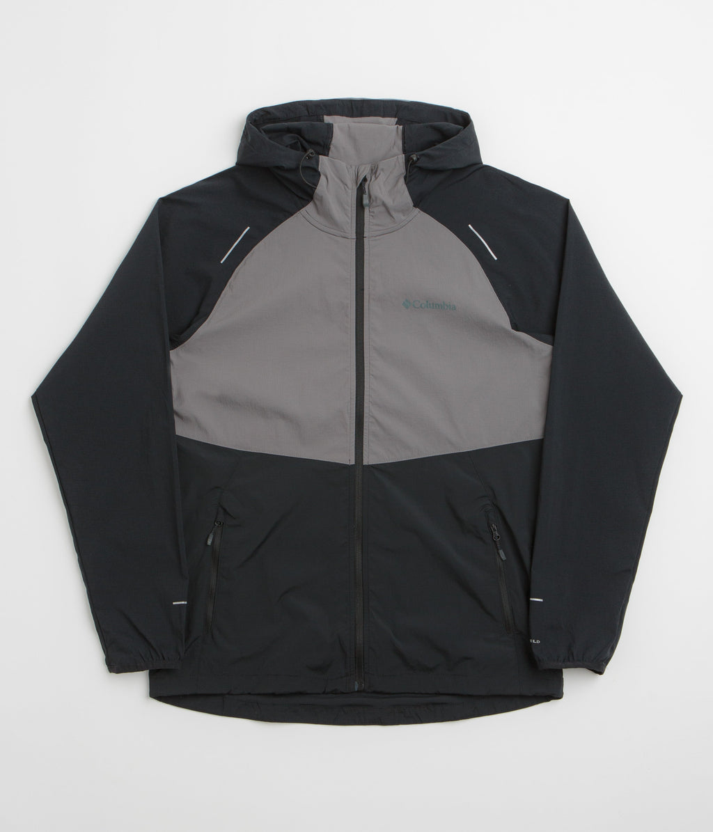 Columbia Tech II Wind Full Zip Jacket - Black / Columbia Grey