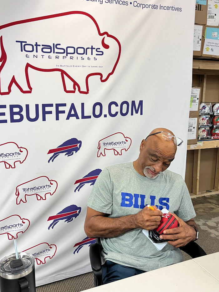 Darryl Talley Signed Buffalo Bills RAVE Speed Mini Helmet