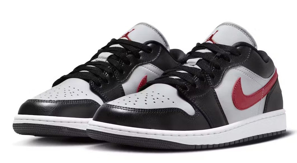 Women's Air Jordan 1 Low Wolf Grey/Gym Red-Black-White (DC0774 062)